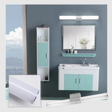 oyajia LED Spiegelleuchte 22W Spiegelleuchte, Badezimmer-Schminkspiegel Frontbeleuchtung 55cm, LED fest integriert, Wandleuchte 22W, IP44, Edelstahl, Badezimmerspiegel Lichtschrank