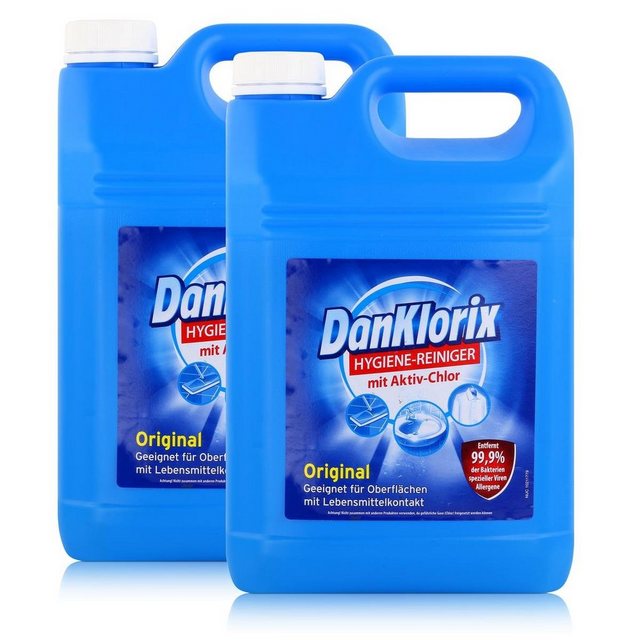 DanKlorix DanKlorix Hygiene-Reiniger Original mit Aktiv-Chlor 5L (2er Pack) Allzweckreiniger