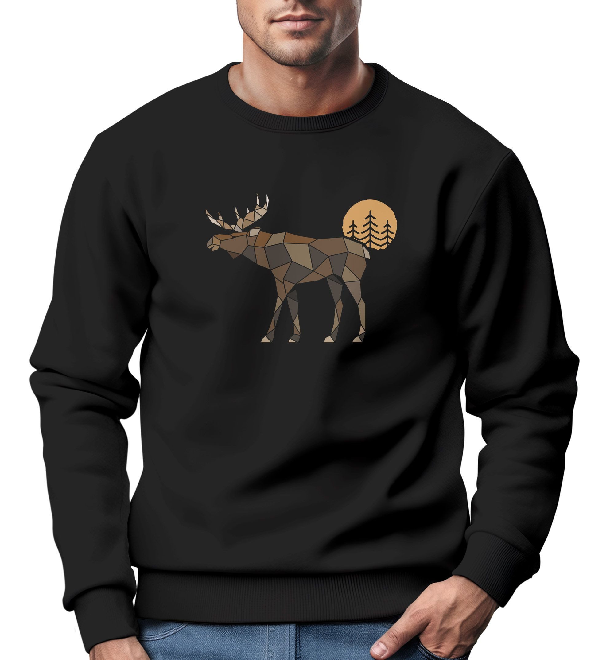 Neverless Sweatshirt Sweatshirt Herren mit Aufdruck günstig online kaufen