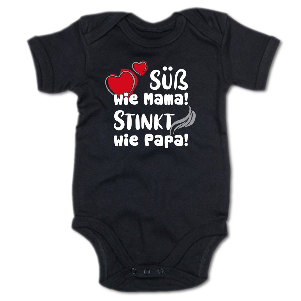 Kurzarmbody Süß wie Mama! Stinkt wie Papa!