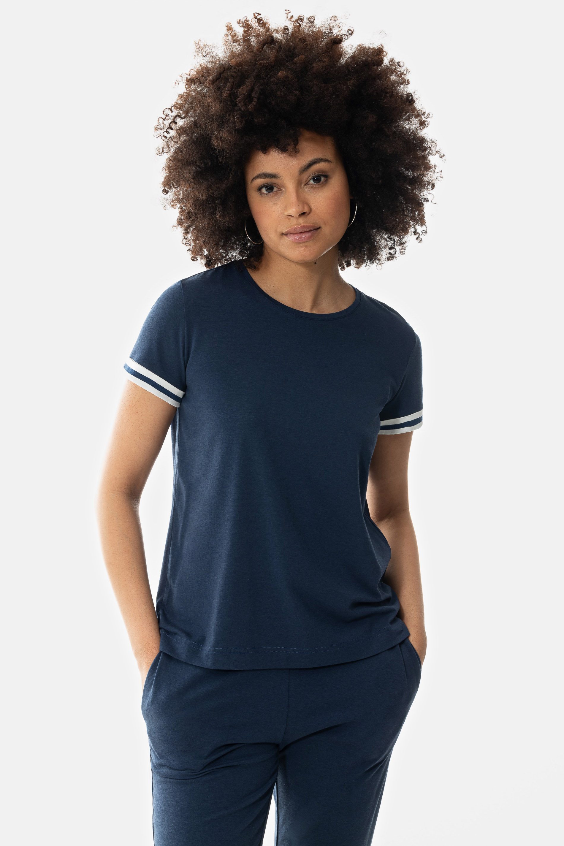 Mey Pyjamaoberteil Mey female T-Shirt Serie Tessie Uni (1-tlg)