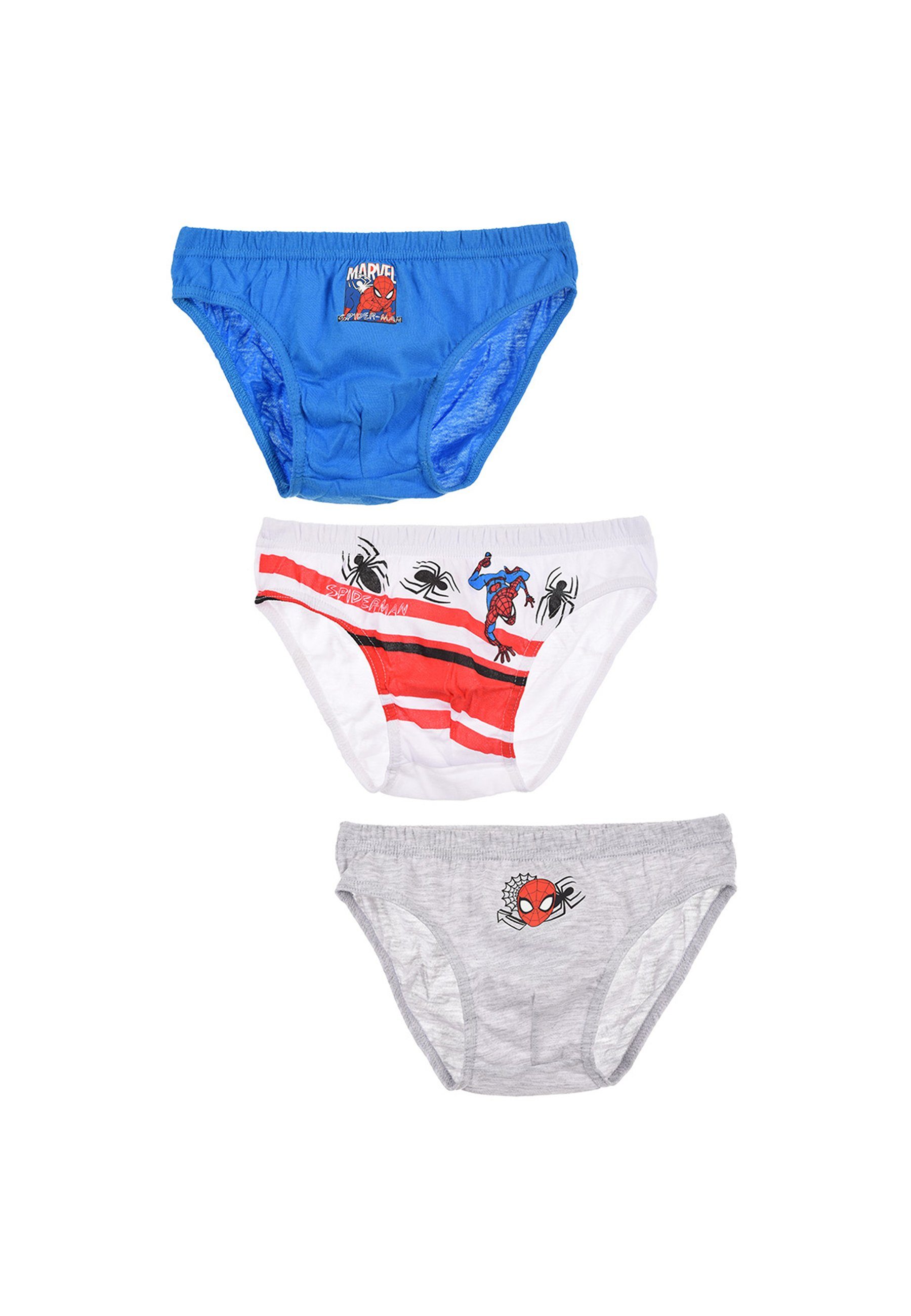 Spiderman Slip Kinder Jungen Unterhosen 3er Set