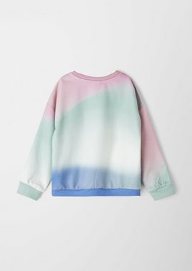 s.Oliver Sweatshirt Sweatshirt mit Einhorn-Motiv Kontrast-Details
