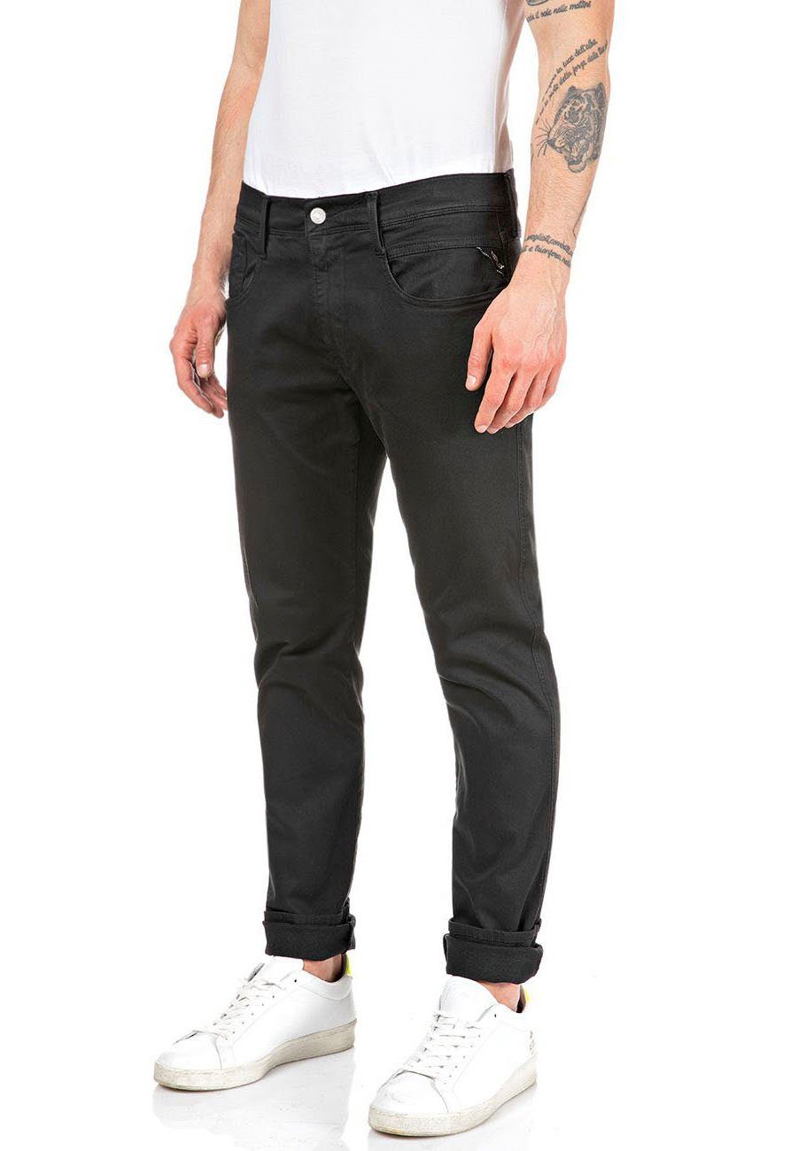 Replay Slim-fit-Jeans Anbass deep black | 