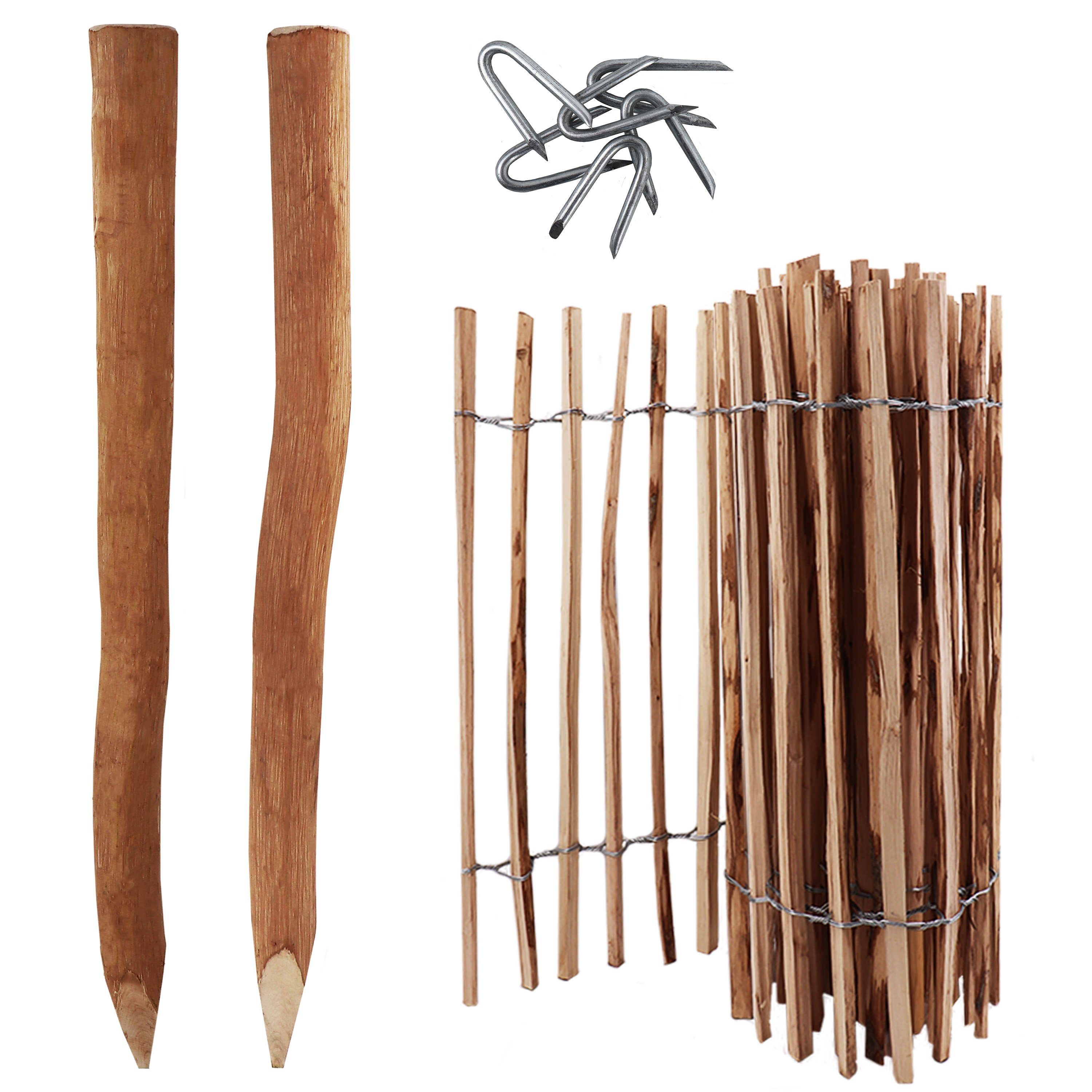 Aquagart Staketenzaun 5m Komplett Set Staketenzaun 120cm hoch mit Pfosten 1 günstig online kaufen