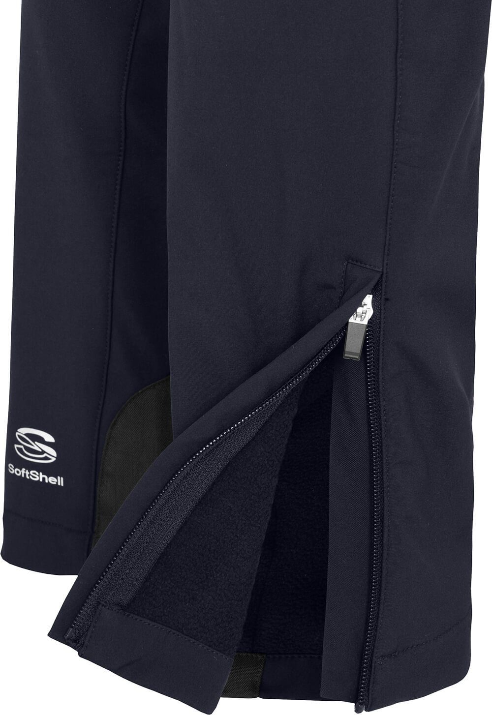 Bergson Outdoorhose MAILA Damen Winter Softshellhose, winddicht, warm, Normalgrößen, Nacht blau – Bild 3 von 5
