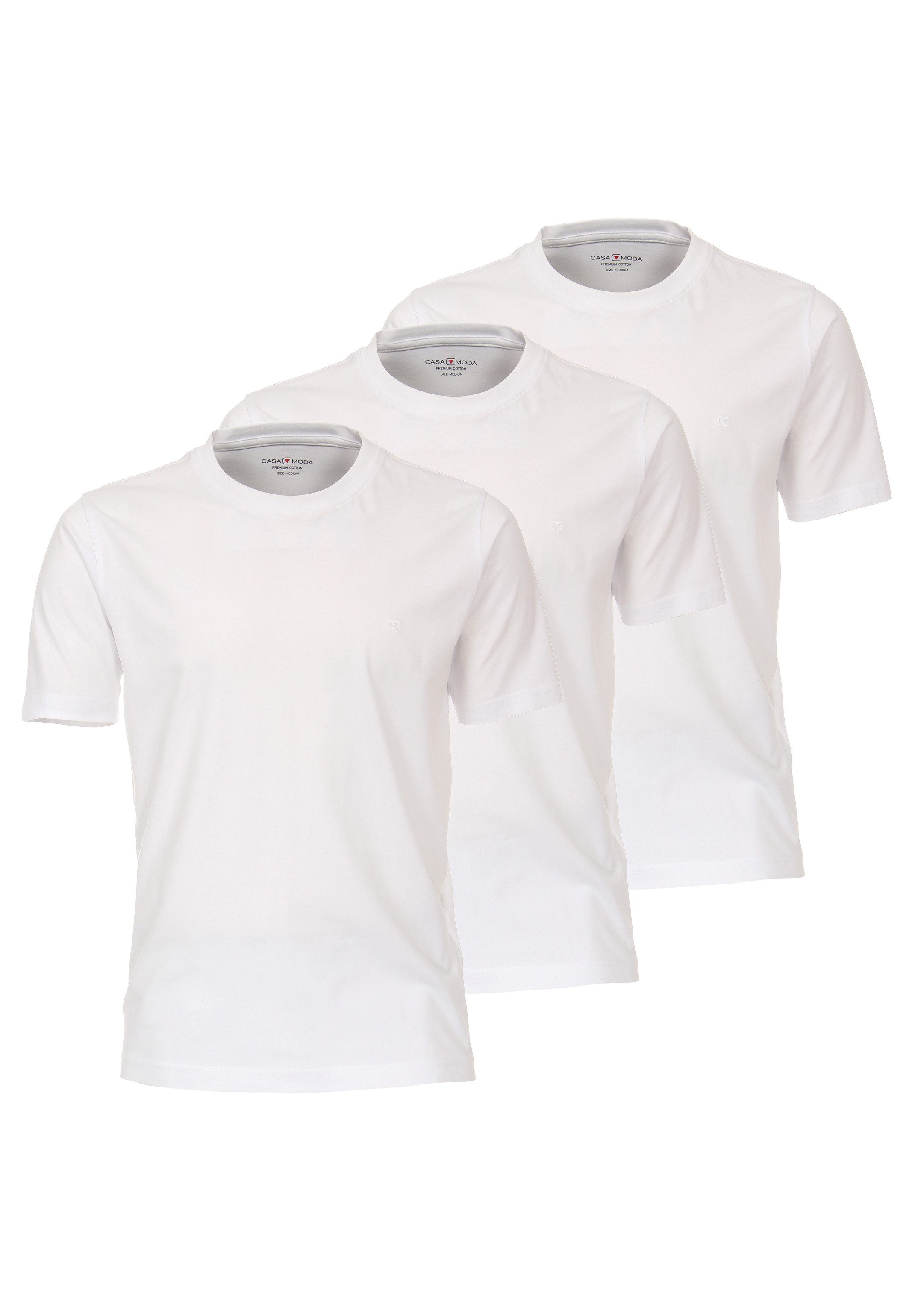 CASAMODA T-Shirt 3er Pack Basic (Spar-Set, günstig online kaufen