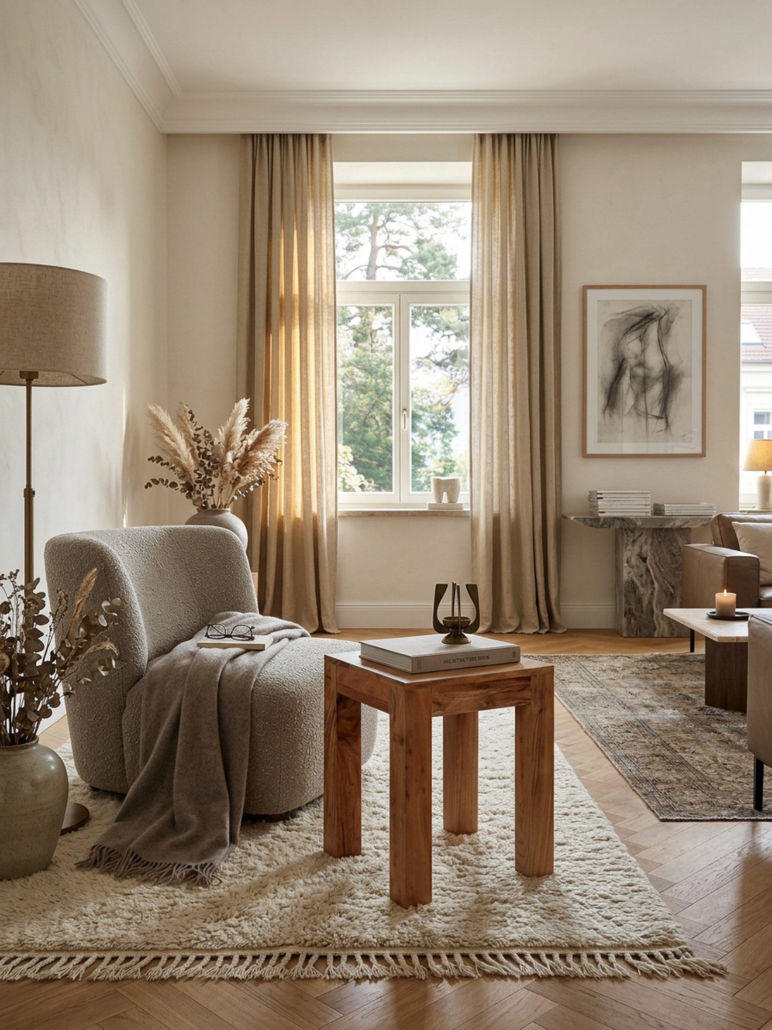 KADIMA DESIGN Beistelltisch Beistelltisch MUMBAI Massiv-Holz Akazie 35 x 35 cm Wohnzimmer-Tisch, Design dunkel-braun Landhaus-Stil Couchtisch