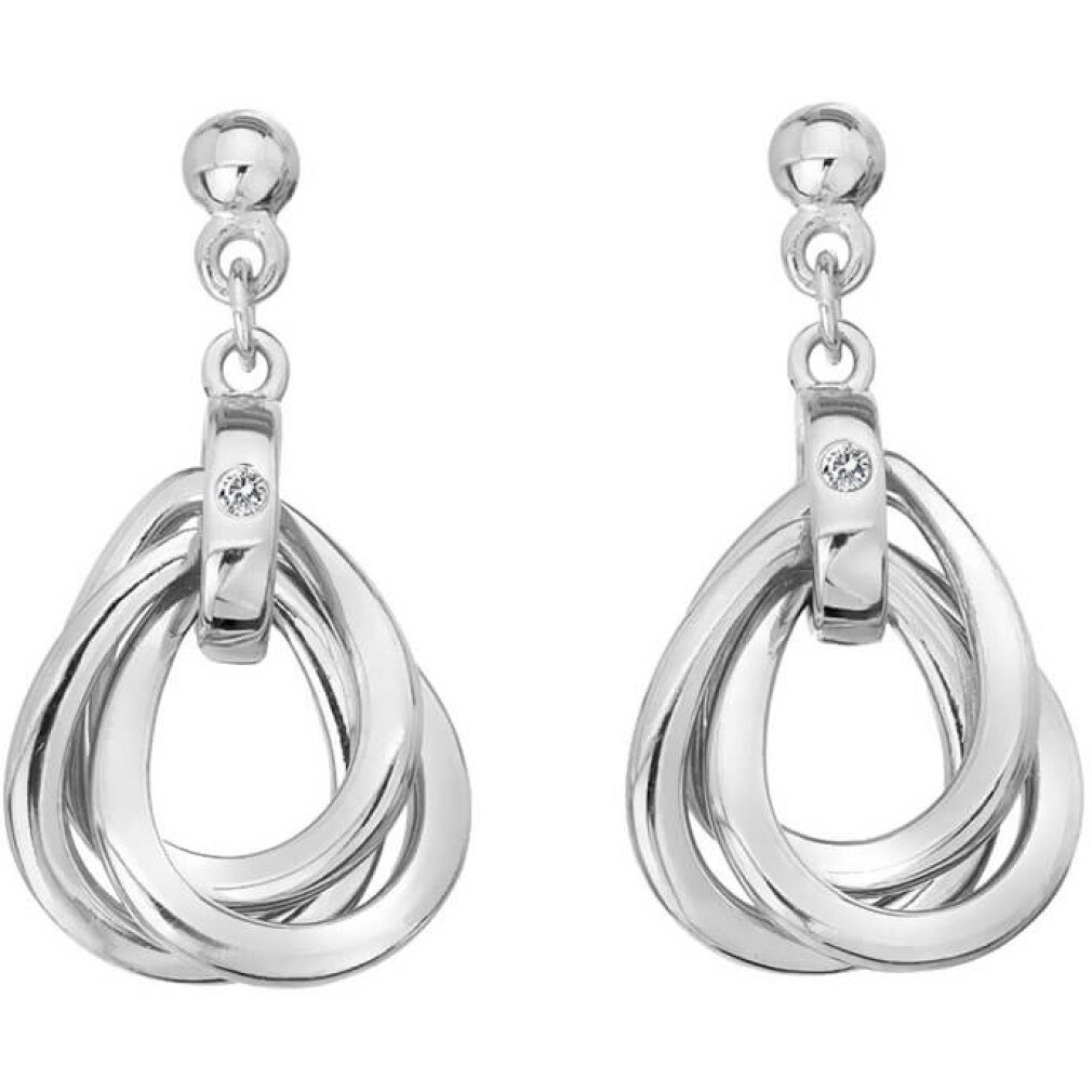 Diamond Ohrring-Set Amazing silver earrings with diamonds Trio DE644