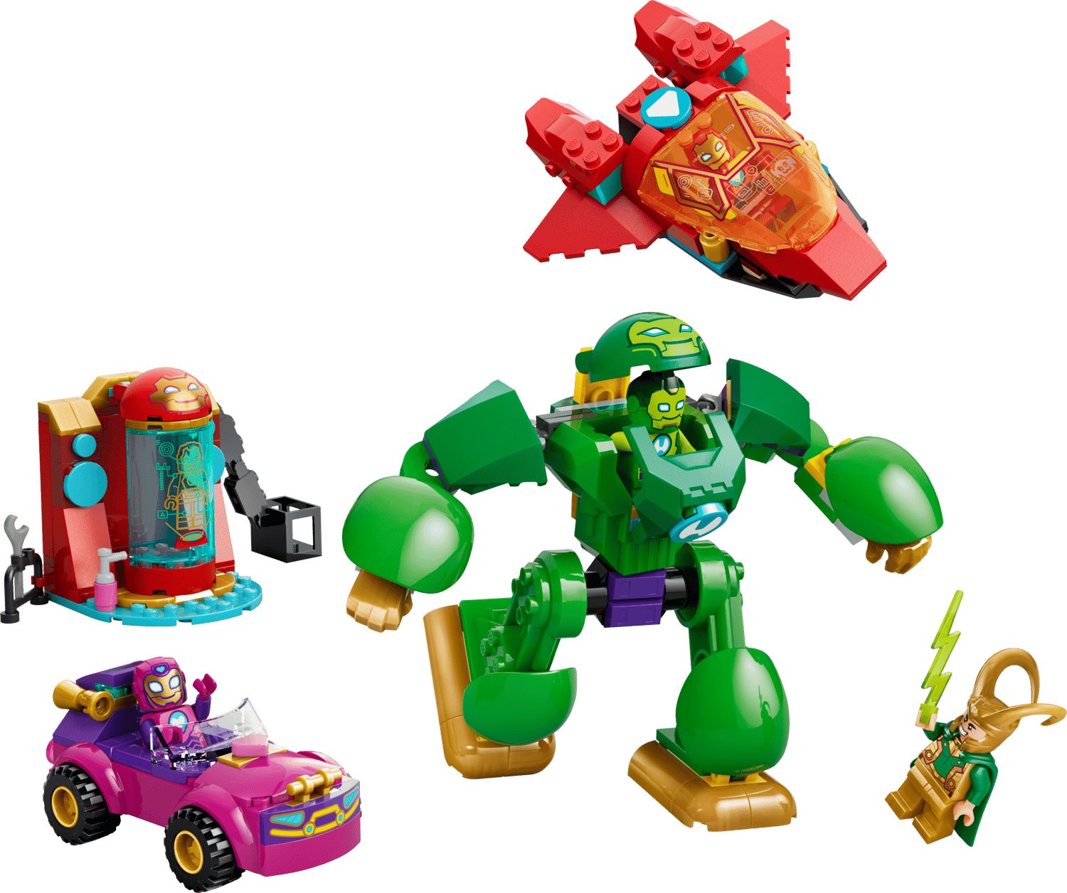 LEGO® Marvel 11211 Loki vs. Team Iron Man Spielbausteine, (Set, 204 St., Set)