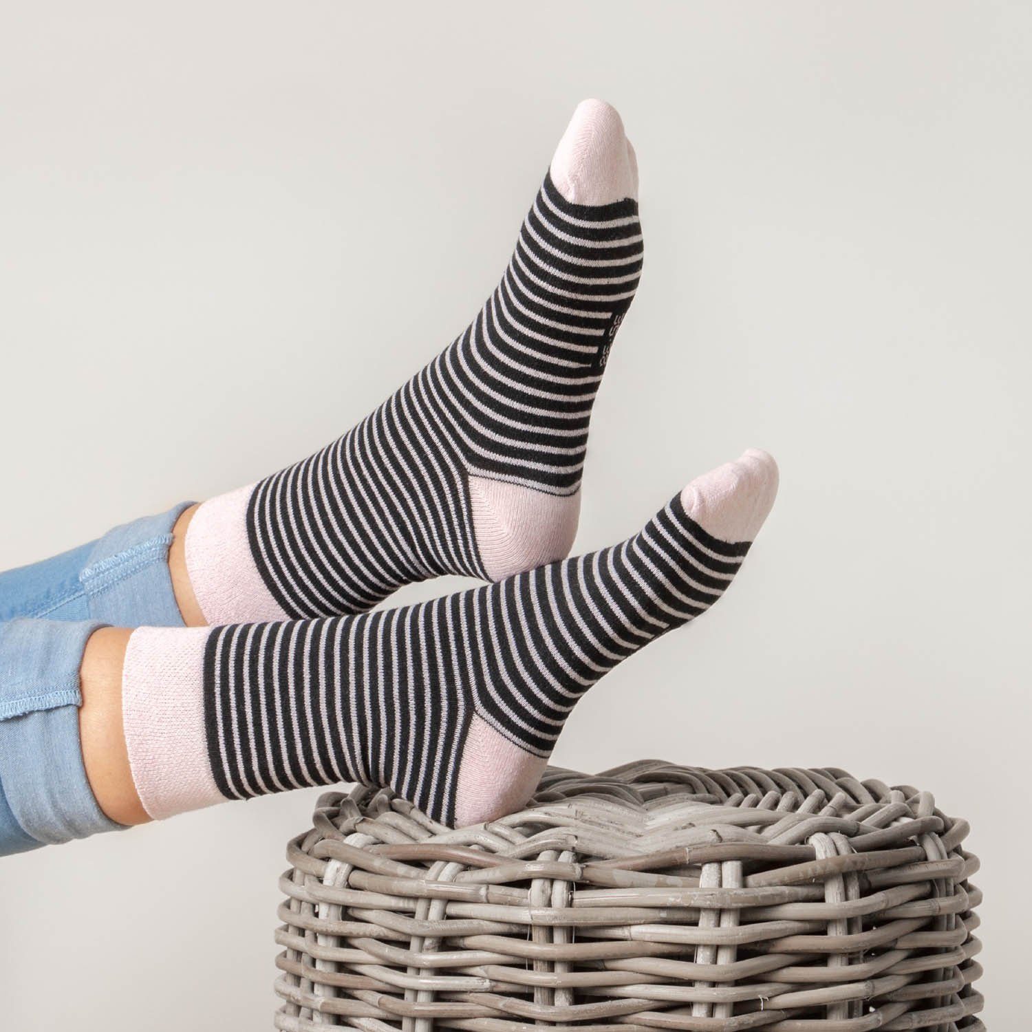 10 10Red Socken (10-Paar) Muster Basicsocken OCCULTO (Modell: Milka) Damen Paar
