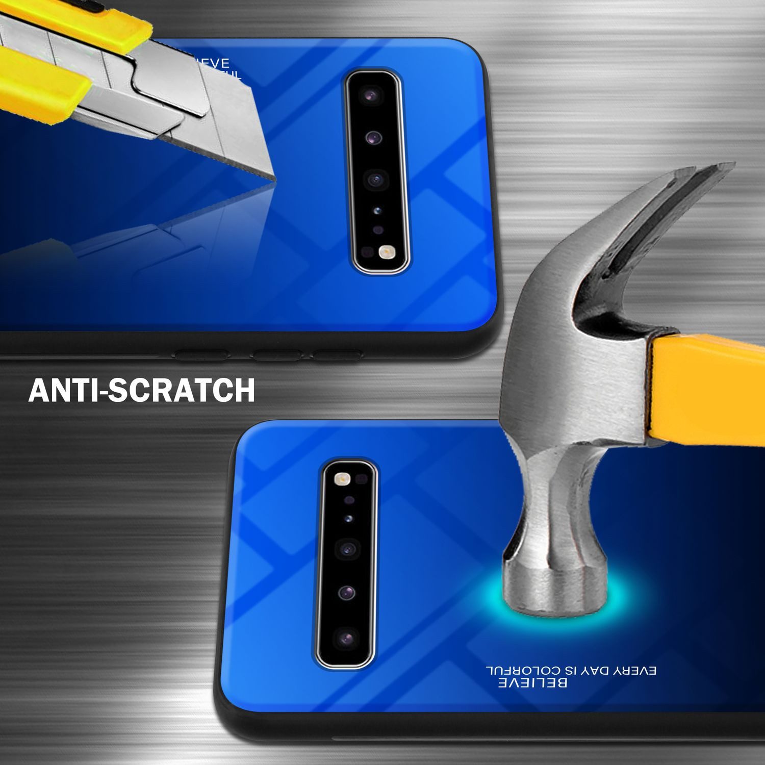Cadorabo Handyhülle für Samsung Galaxy S10 5G Hülle Samsung Galaxy S10 5G, Robustes Hard Case - Handy Schutzhülle - Hülle - Back Cover Bumper