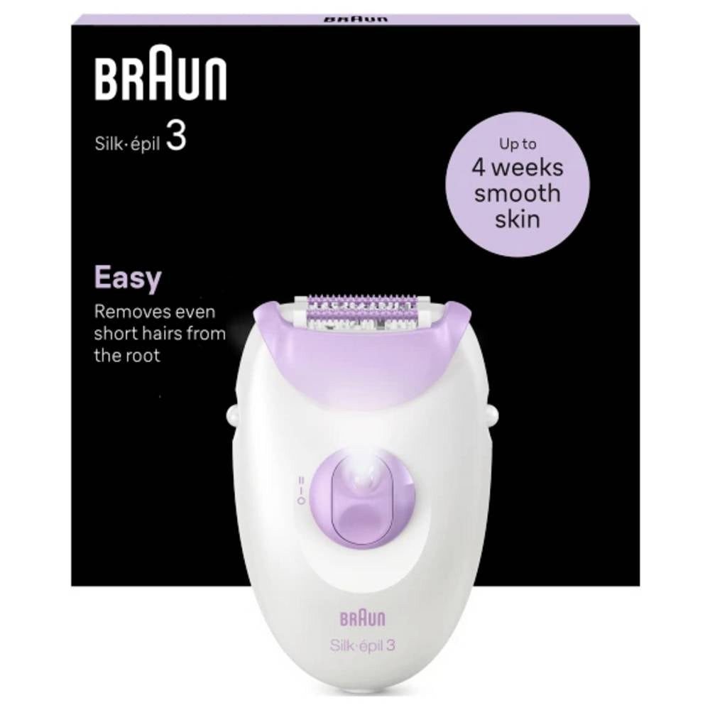 Braun Epilierer Silk-epil 3-000 Epilierer Weiß/Violett 611106