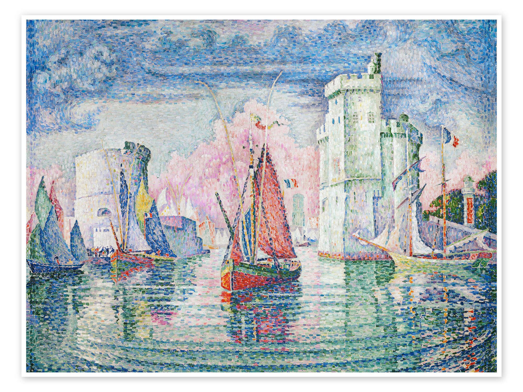 Posterlounge Wandbild Hafen in La Rochelle, Paul Signac, erhältlich als Poster, Leinwandbild, Wandsticker oder Acrylglasbild
