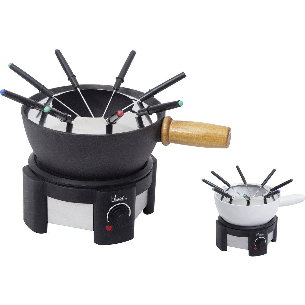 BiKitchen Fondue BiKitchen fondue 200 Fondue 1500 W 8 Fonduegabeln, für Lebensmittel, k