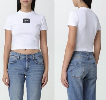 Versace Sweatshirt VERSACE JEANS COUTURE CREW NECK Logo Cropped Top T-shirt Bluse Retro S