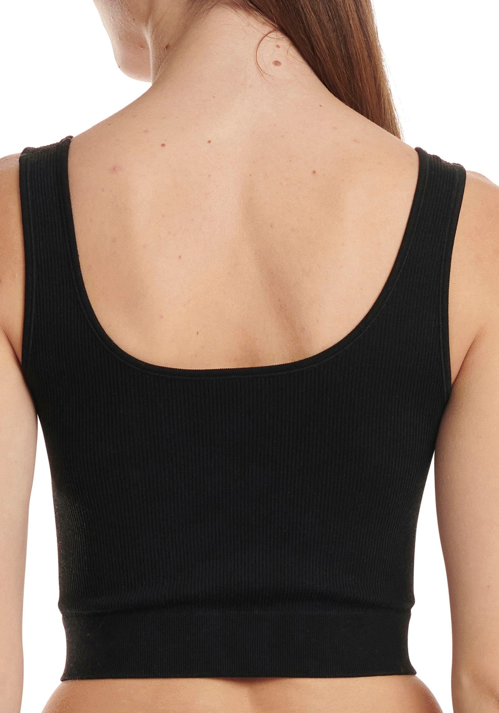 Cropped Sportswear schwarz Nahtloser Unterhemd adidas Top Stretch