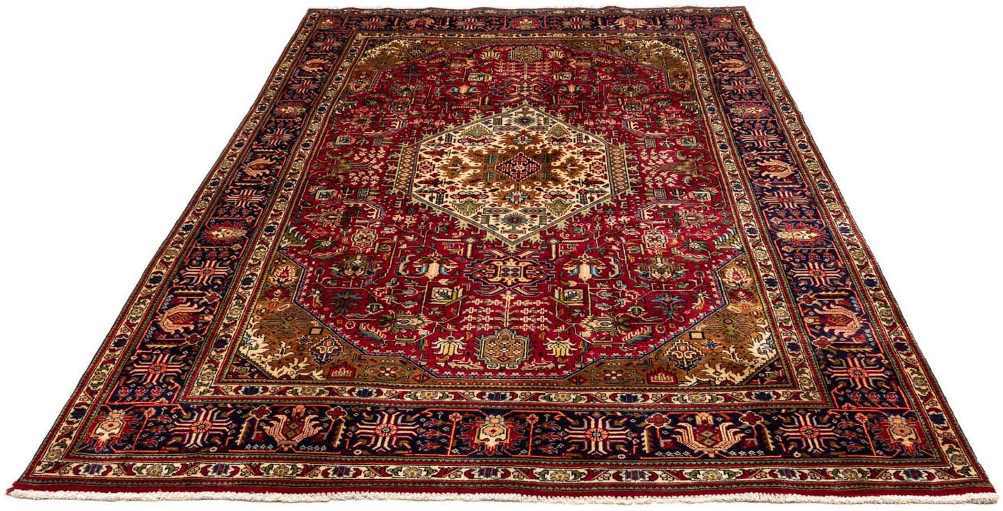 Wollteppich Täbriz - 40 Raj Medaillon Rosso scuro 285 x 202 cm, morgenland, rechteckig, Höhe: 8 mm, Unikat mit Zertifikat | Kurzflor-Teppiche