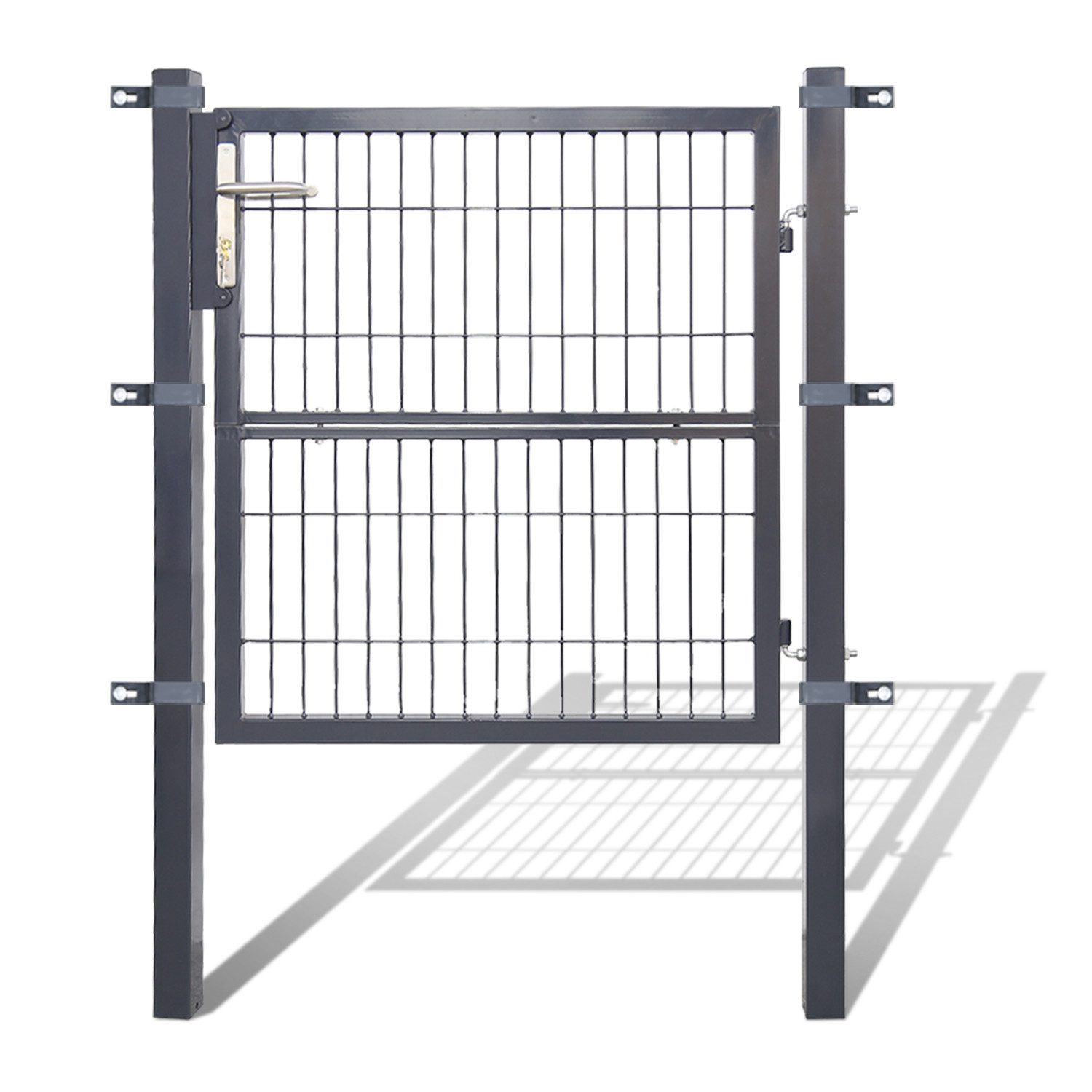 Clanmacy Gartentor Gartentür Gartentor Zauntür Zauntor Gartenpforte Zauntür Gartenzaun, mit Schloss, Türklinke und Schlüssel