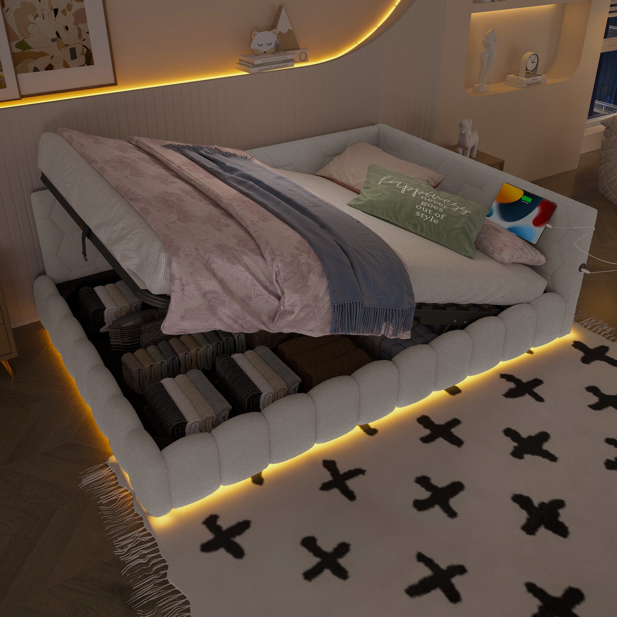 OKWISH Schlafsofa Tagesbett Polsterbett, 140x200 mit günstig online kaufen