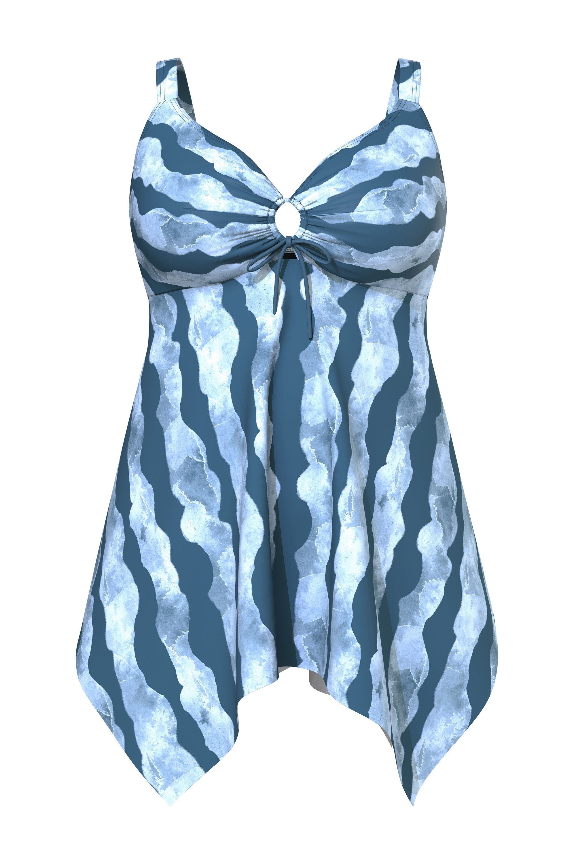 Ulla Popken Badekleid Badekleid Wellenmuster Softcups Powermesh günstig online kaufen