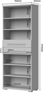 Places of Style Garderobenschrank Piano UV lackiert, hochglänzend, Soft-Close Funktion