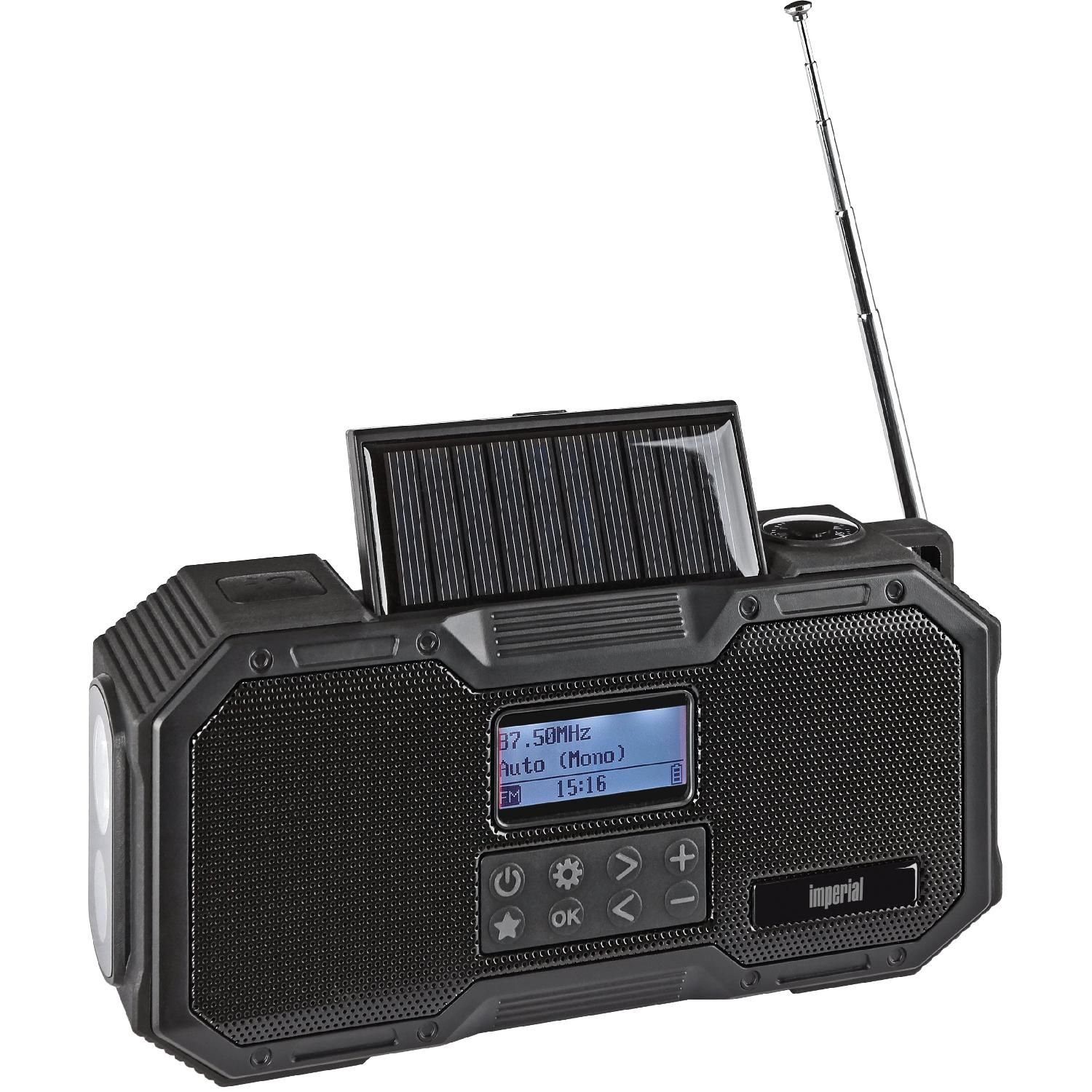 Outdoor 1 Solarzellen UKW, und Radio OR DAB+ Akku TELESTAR Verwendbar (DAB+, als by 1 IMPERIAL (DAB) DABMAN mit W, Powerbank) Digitalradio