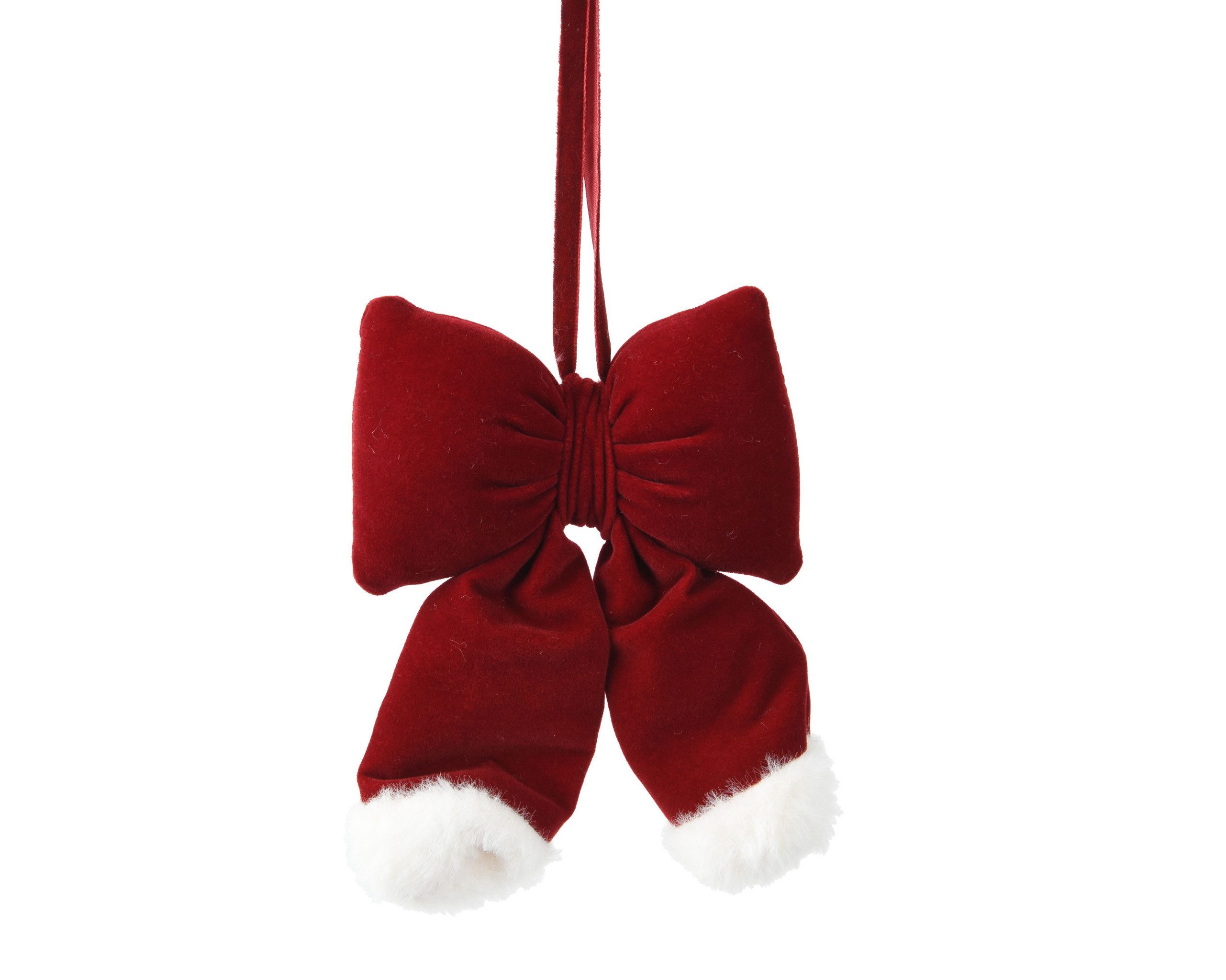 Kaemingk Christbaumschmuck, Schleife 15cm Samtoptik - Ochsenblut