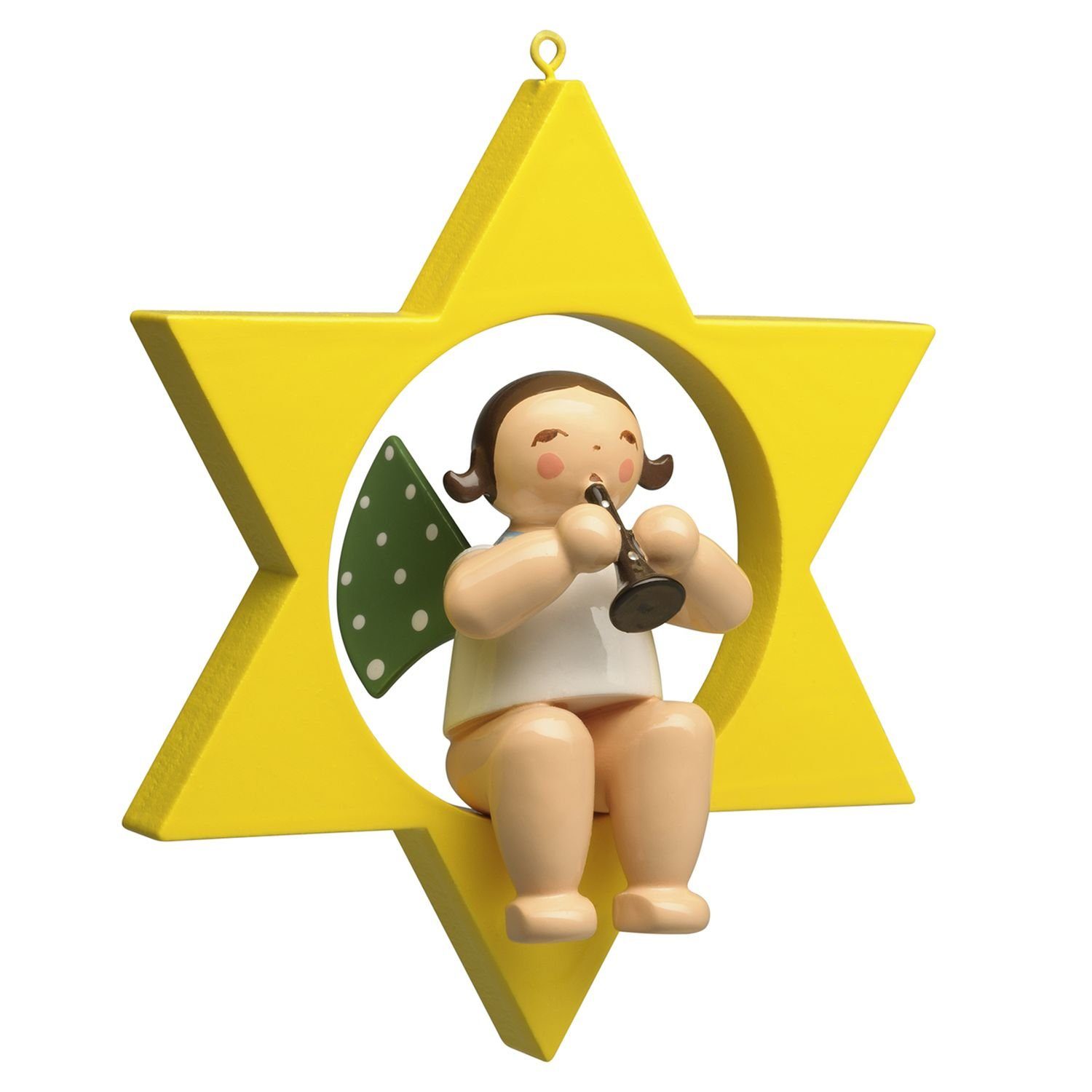 Wendt & Kühn Weihnachtsfigur Engel mit Klarinette im Stern 650/80/41