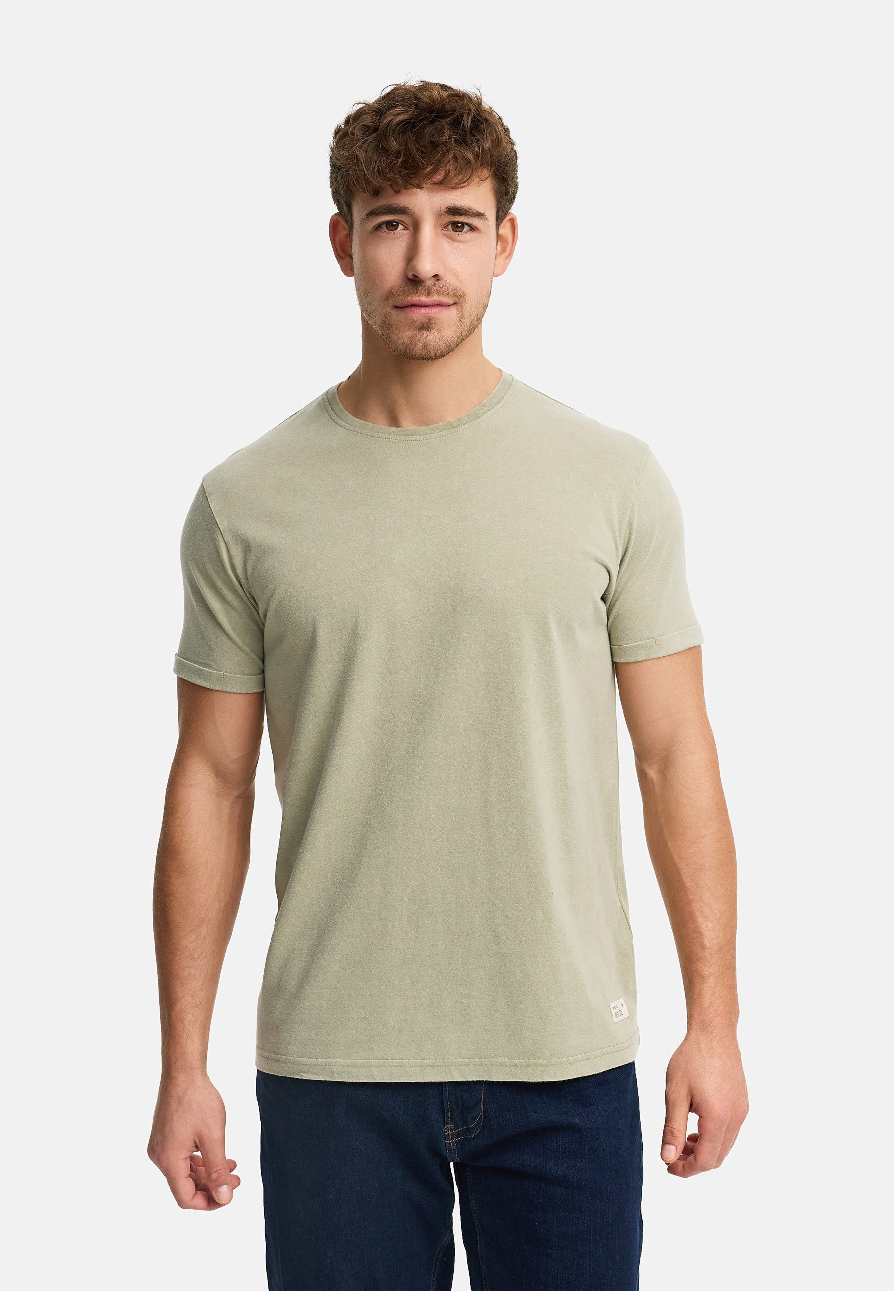 INDICODE T-Shirt Herren INHerbst Herrenshirt Rundhalsausschnitt in weicher Baumwollqualität mit bequemer Passform