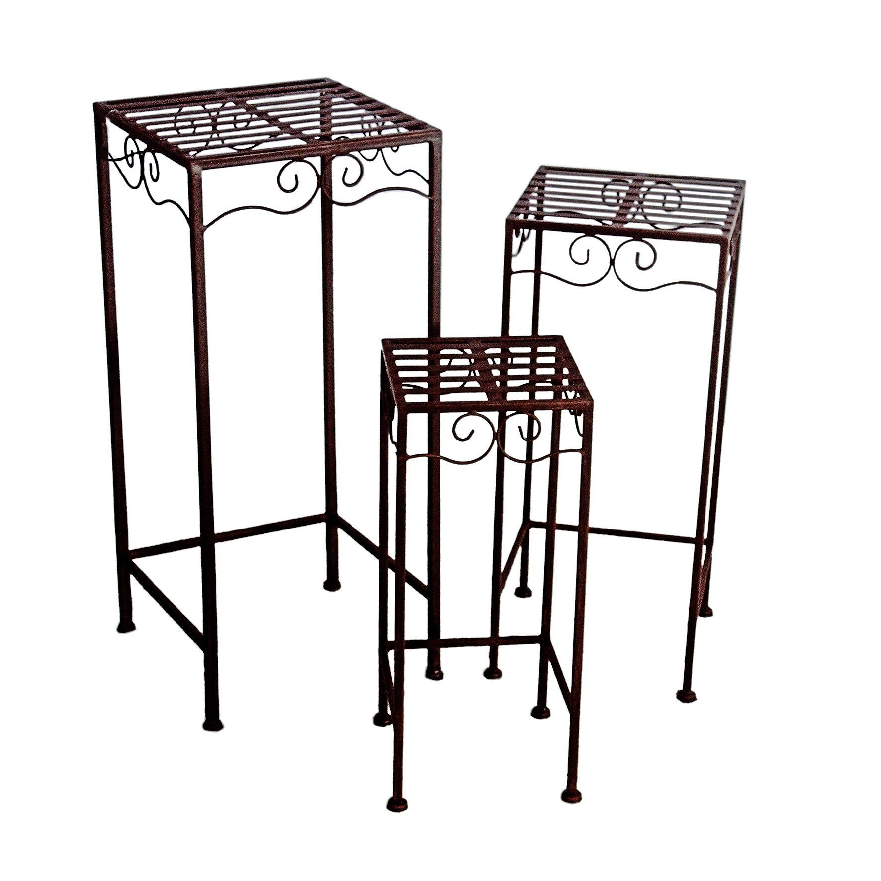 Spetebo Blumenständer Metall Blumenhocker eckig im günstig online kaufen