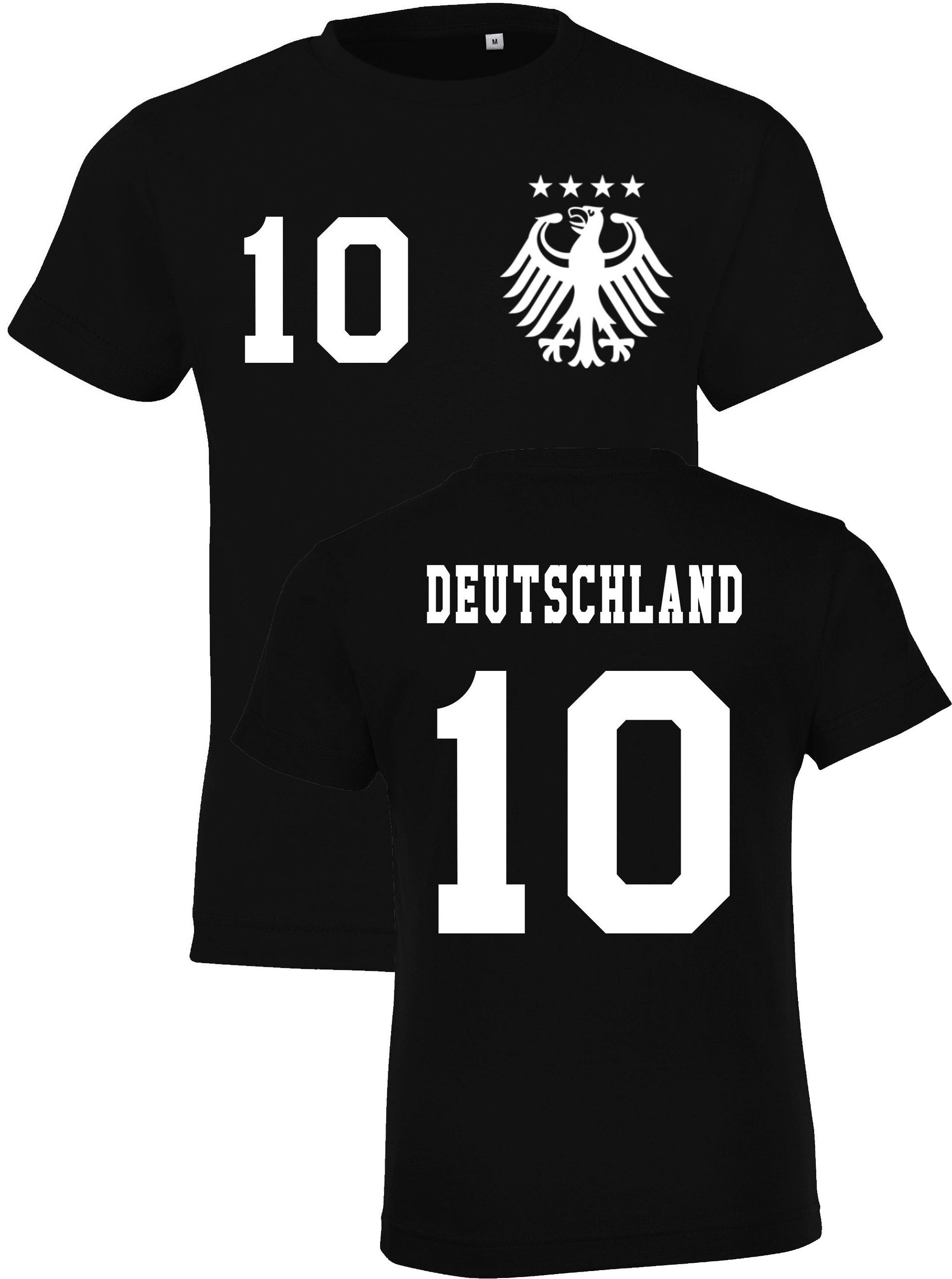 T-Shirt Deutschland Kinder T-Shirt im Fußball Trikot Look EM 2024