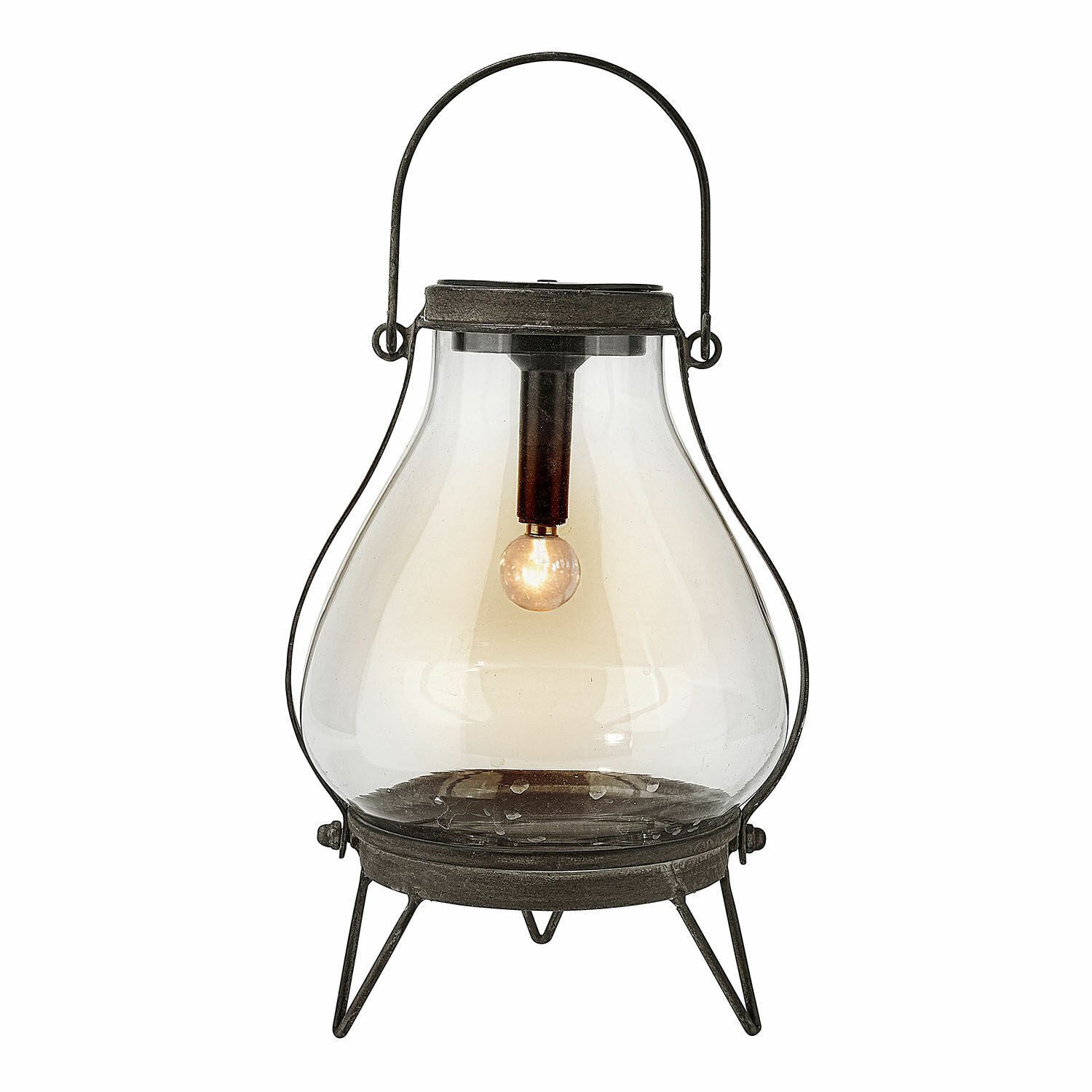 LED Laterne Solar-Laterne Scarron antikbraun