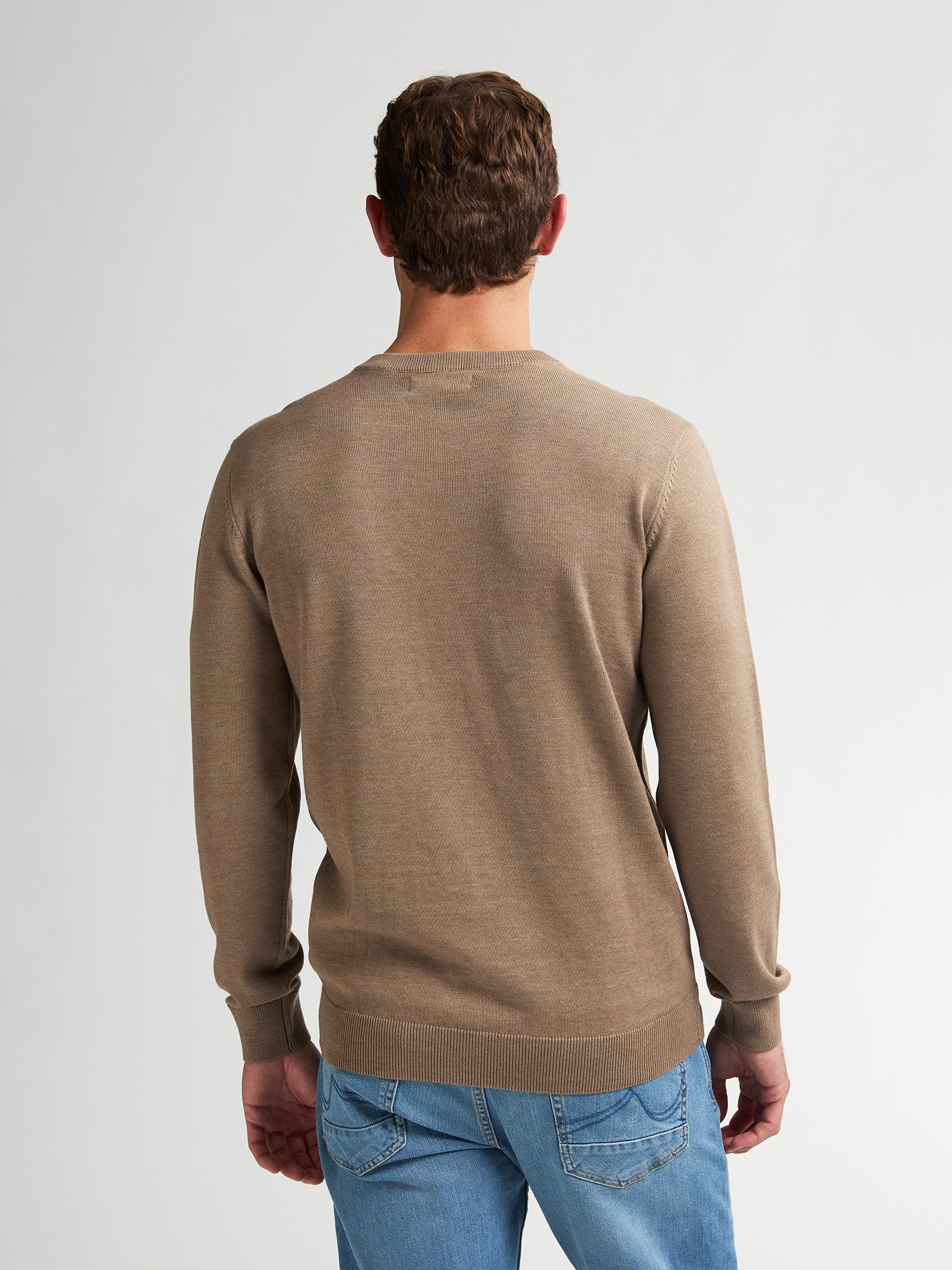 Petrol Industries V-Ausschnitt-Pullover "V-Neck Basi", Materialmix mit Baum günstig online kaufen