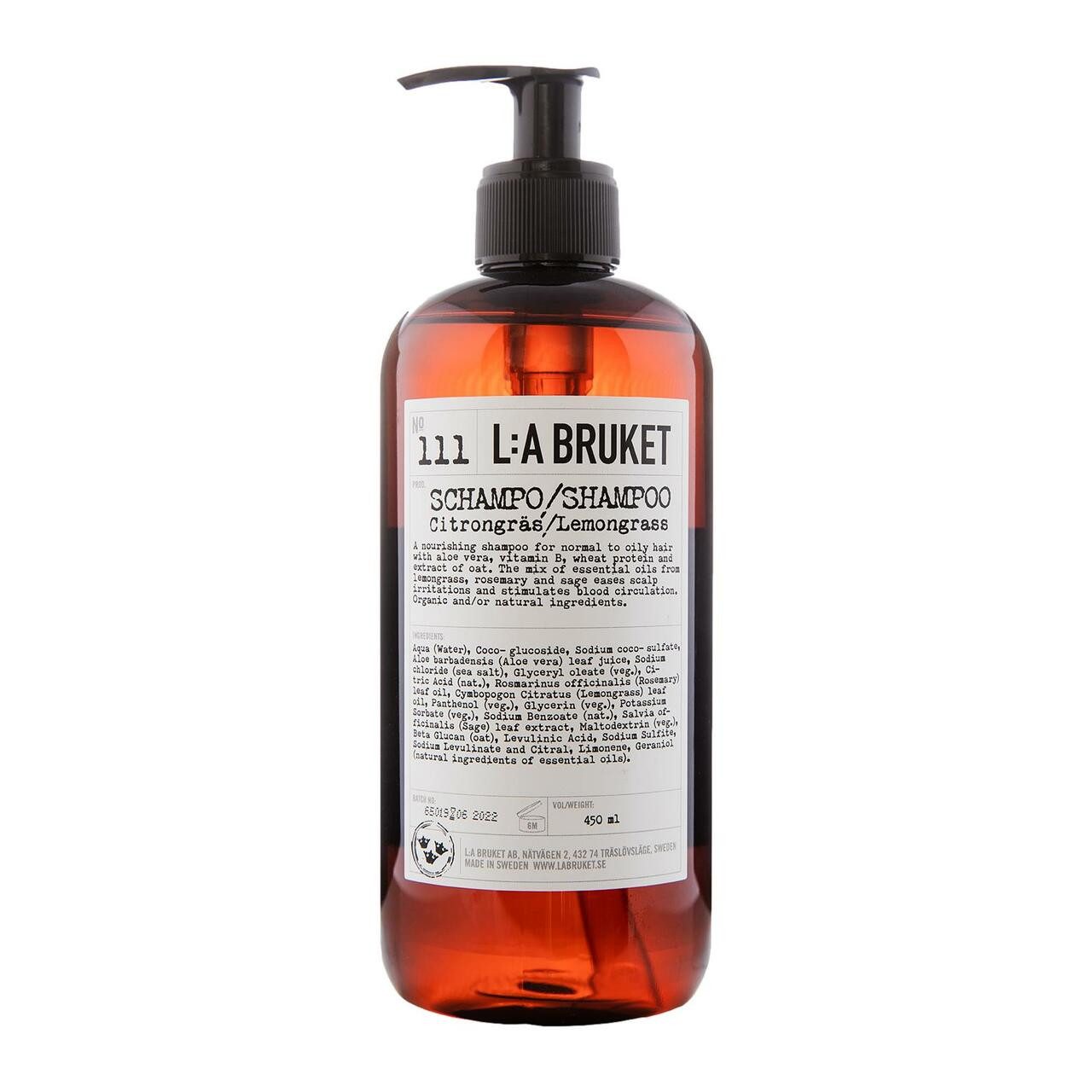 L:A BRUKET Haarshampoo 111 Shampoo Lemongrass, für normal bis fettig