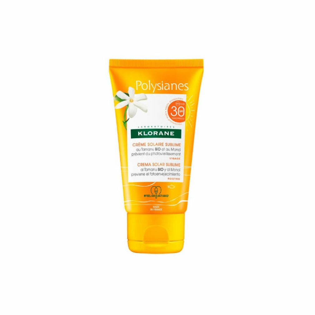 KLORANE Sonnenschutzcreme Polysianes Sublime Gesicht Sonnencreme Spf30 50ml