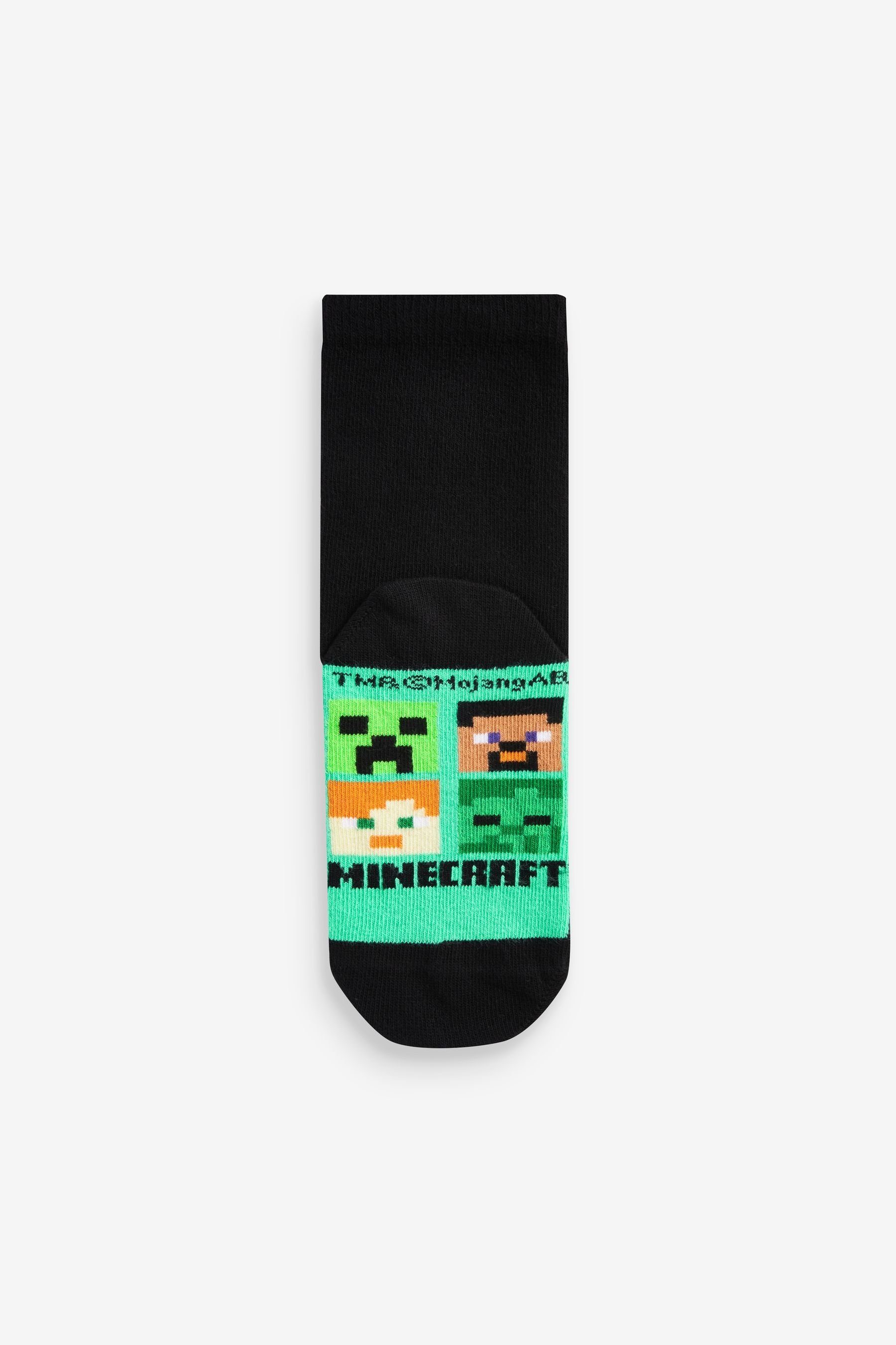Next Kurzsocken Socken mit Black hohem Baumwollanteil, Minecraft 5er-Pack (1-Paar)