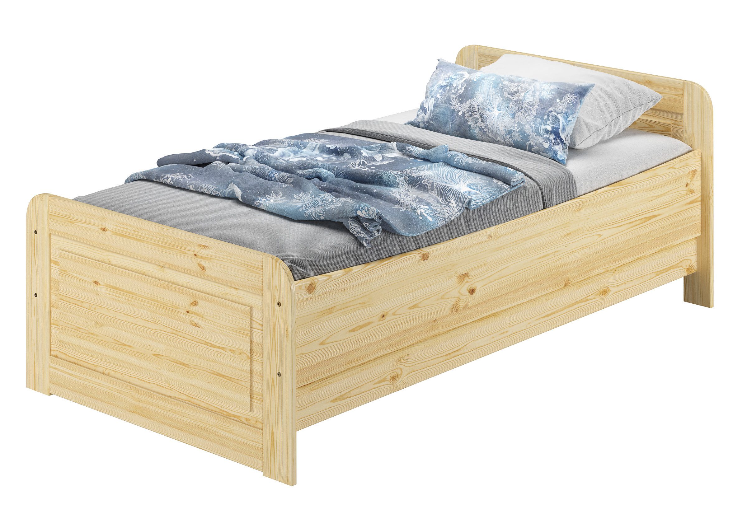 ERST-HOLZ Bettgestell Hohes Einzelbett 90 x 200 Kiefer Massiv ohne Rost, Ki günstig online kaufen
