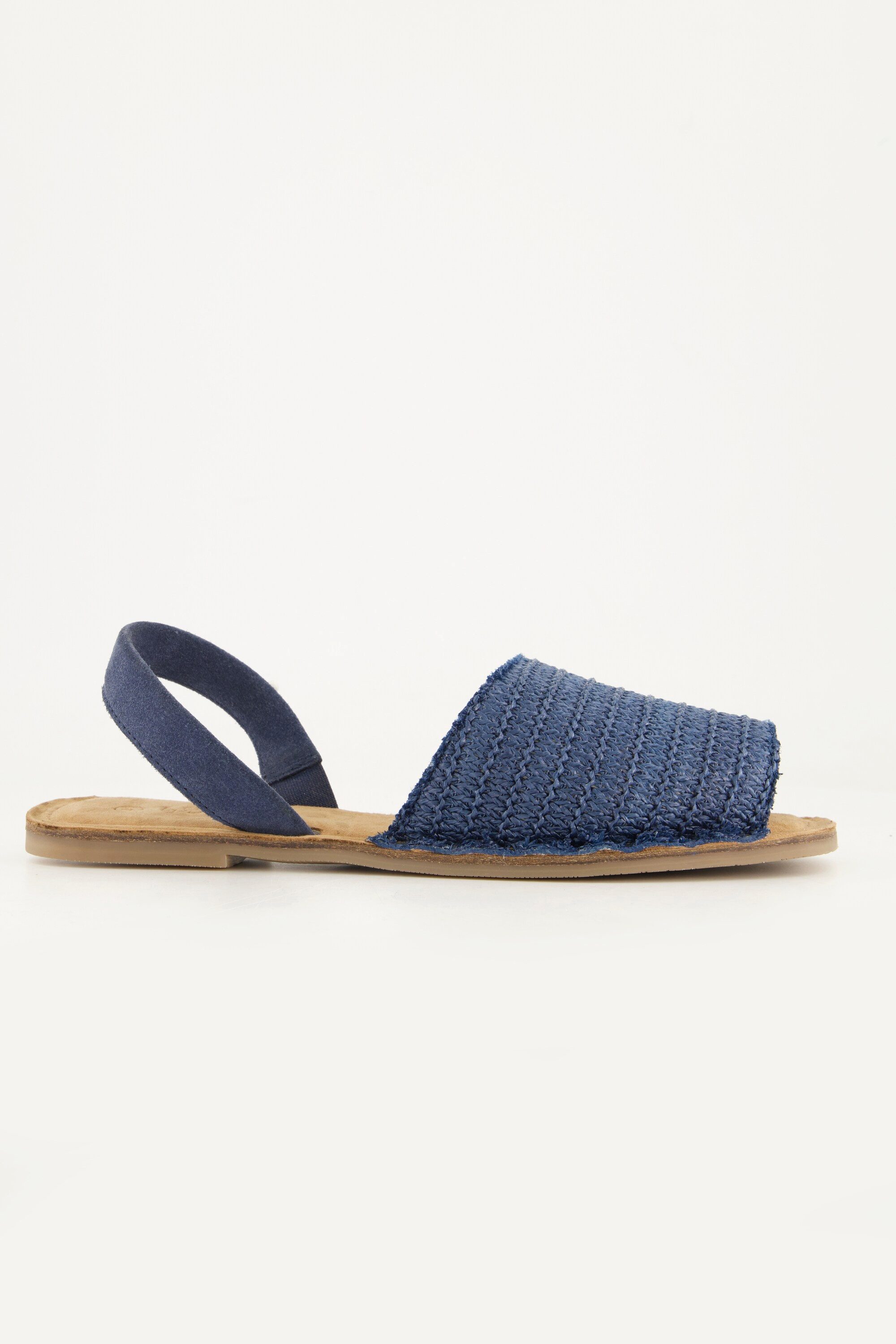 Ulla Popken Slingback-Sandale Raffia Suede Weite H Sandalette günstig online kaufen