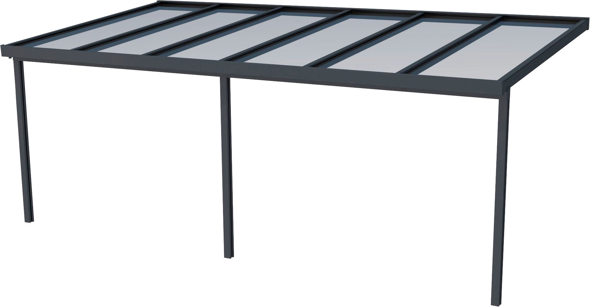 GUTTA Terrassendach Premium, BxT: 611x306 cm, Bedachung Dachplatten, BxT: 611x306 cm, Dach Acryl klar