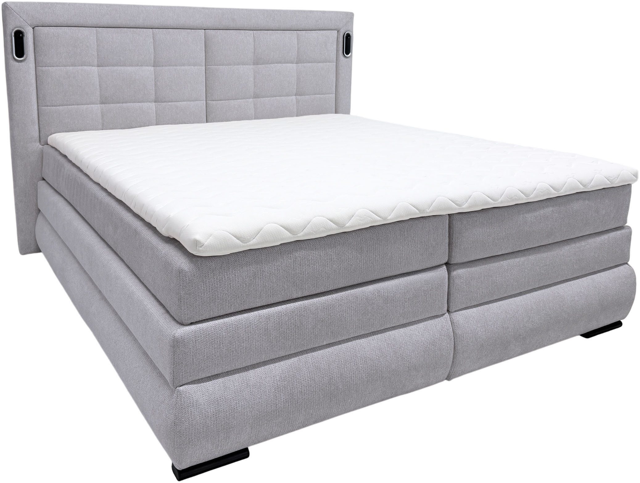 OTTO home Boxspringbett MIVVA, in H3, H4 oder Hmix H3/H4, wahlweise mit oder ohne LED-Leuchten