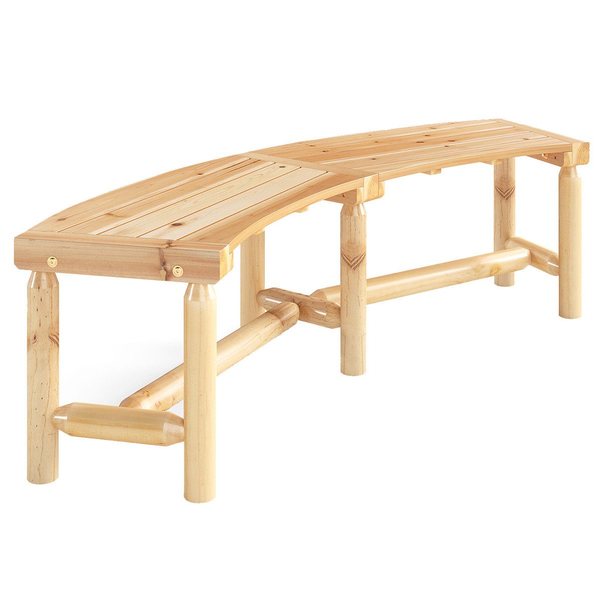 COSTWAY Gartenbank, 3 Sitzer Sitzbank Holzbank, günstig online kaufen
