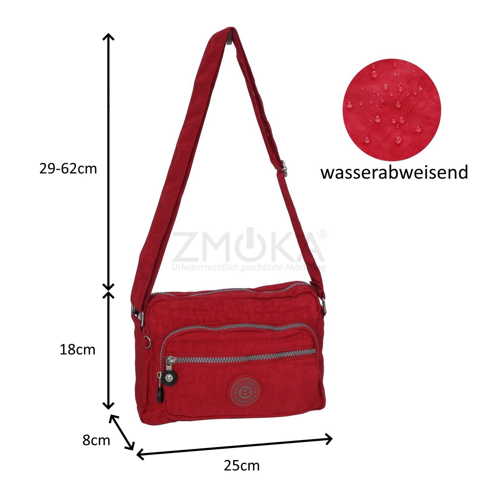 - Umhängetasche Auswahl Stofftasche Crossbody Street Umhängetasche Rot STREET BAG Bag Bag