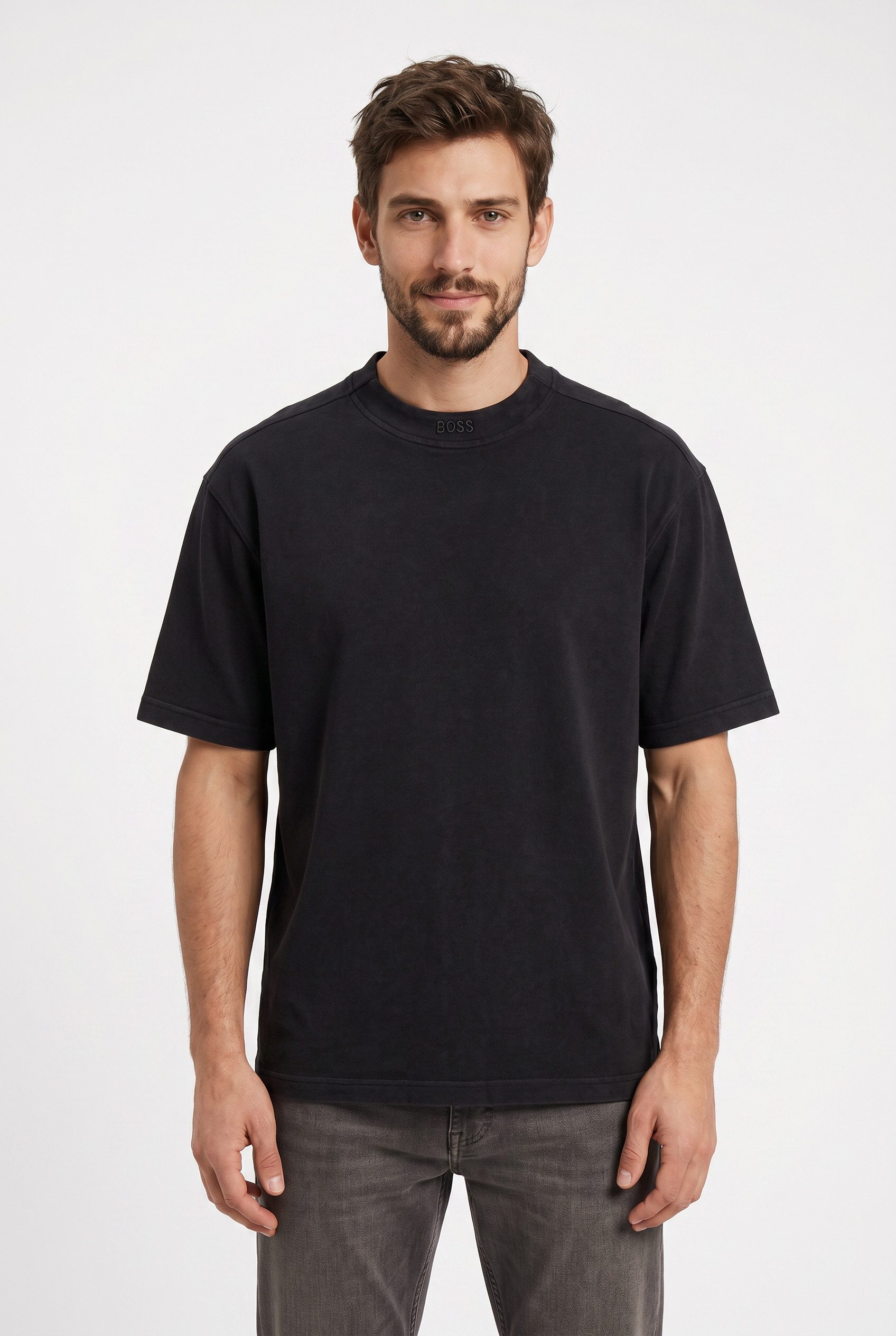 BOSS ORANGE T-Shirt Te Dye mit Rundhalsausschnitt