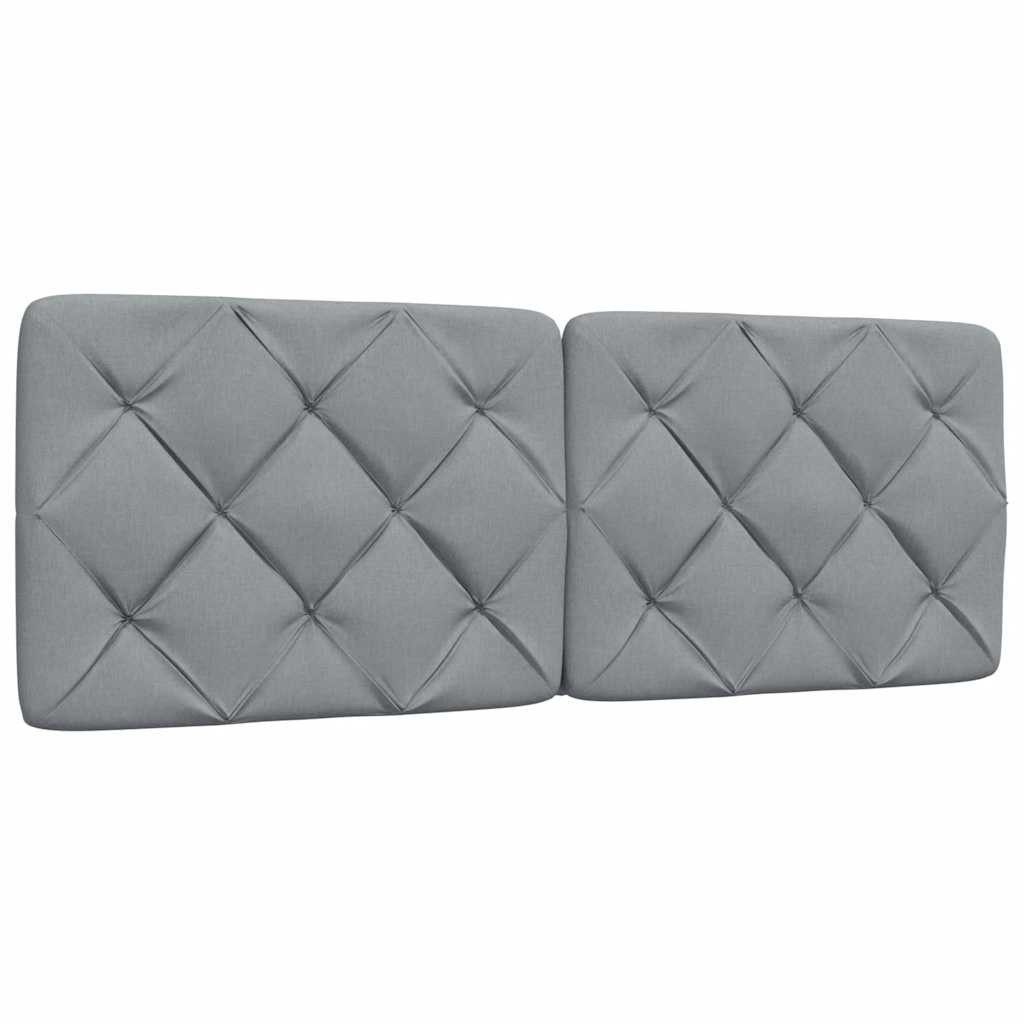 vidaXL Bett Kopfteil-Kissen Hellgrau 140 cm Stoff (1-tlg) günstig online kaufen