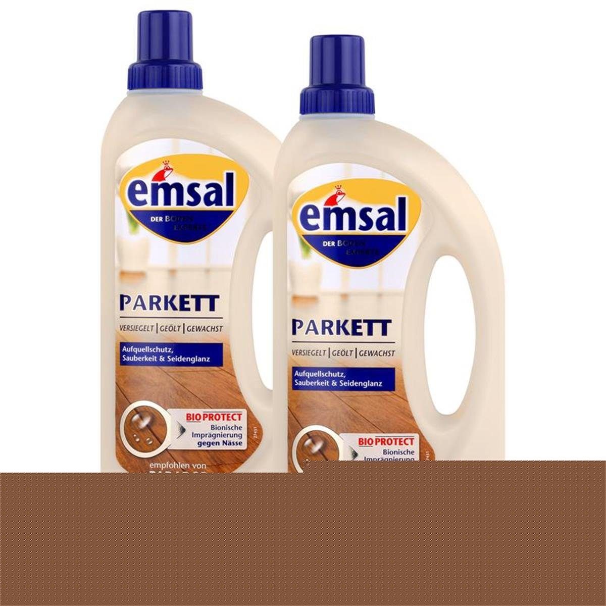 emsal emsal Boden-Pflege Parkett 1 Liter mit Bioprotect Imprägnierung (2er P Fussbodenreiniger