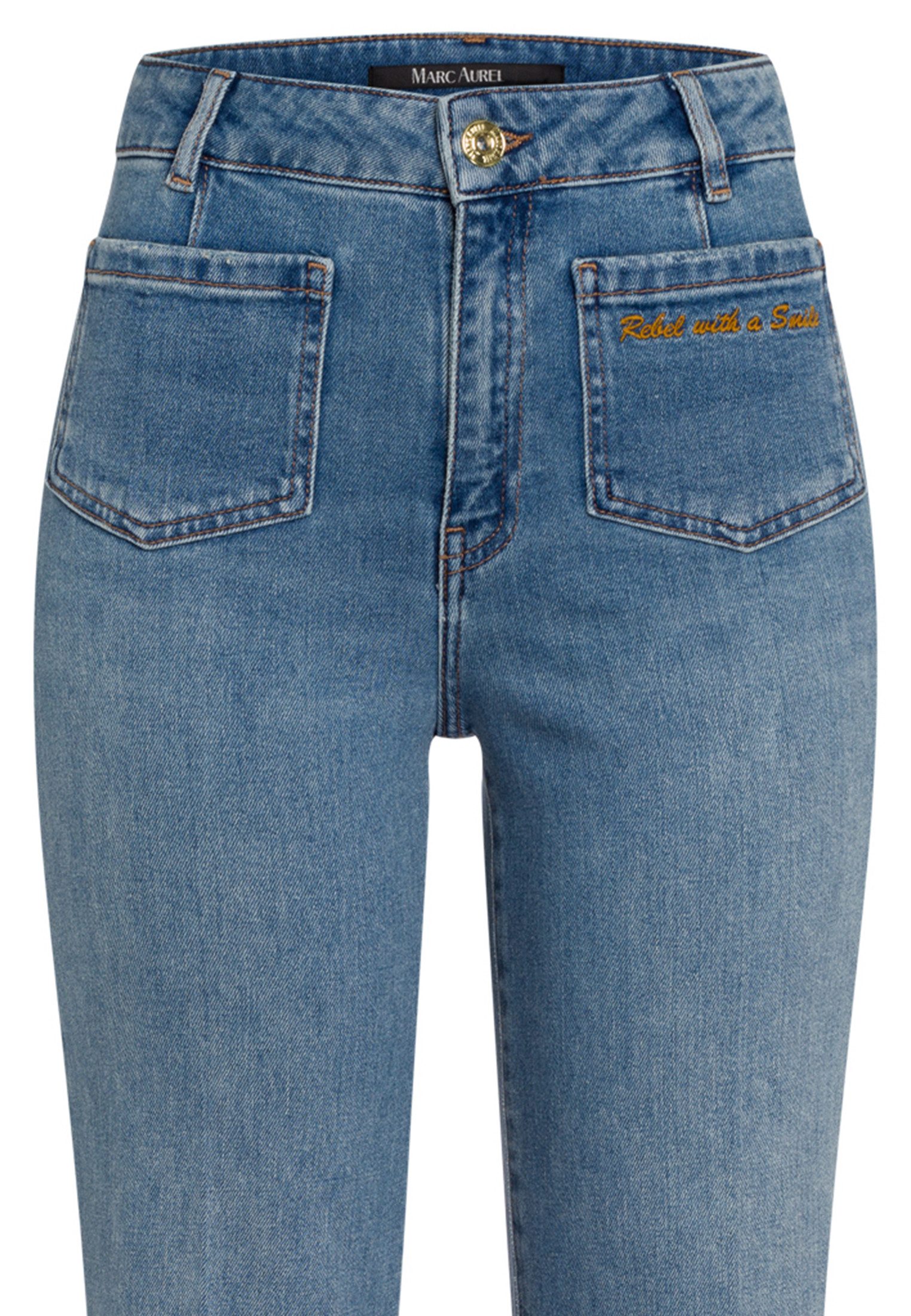 MARC AUREL Weite Jeans mit Comfortstretch und Schmucklogo