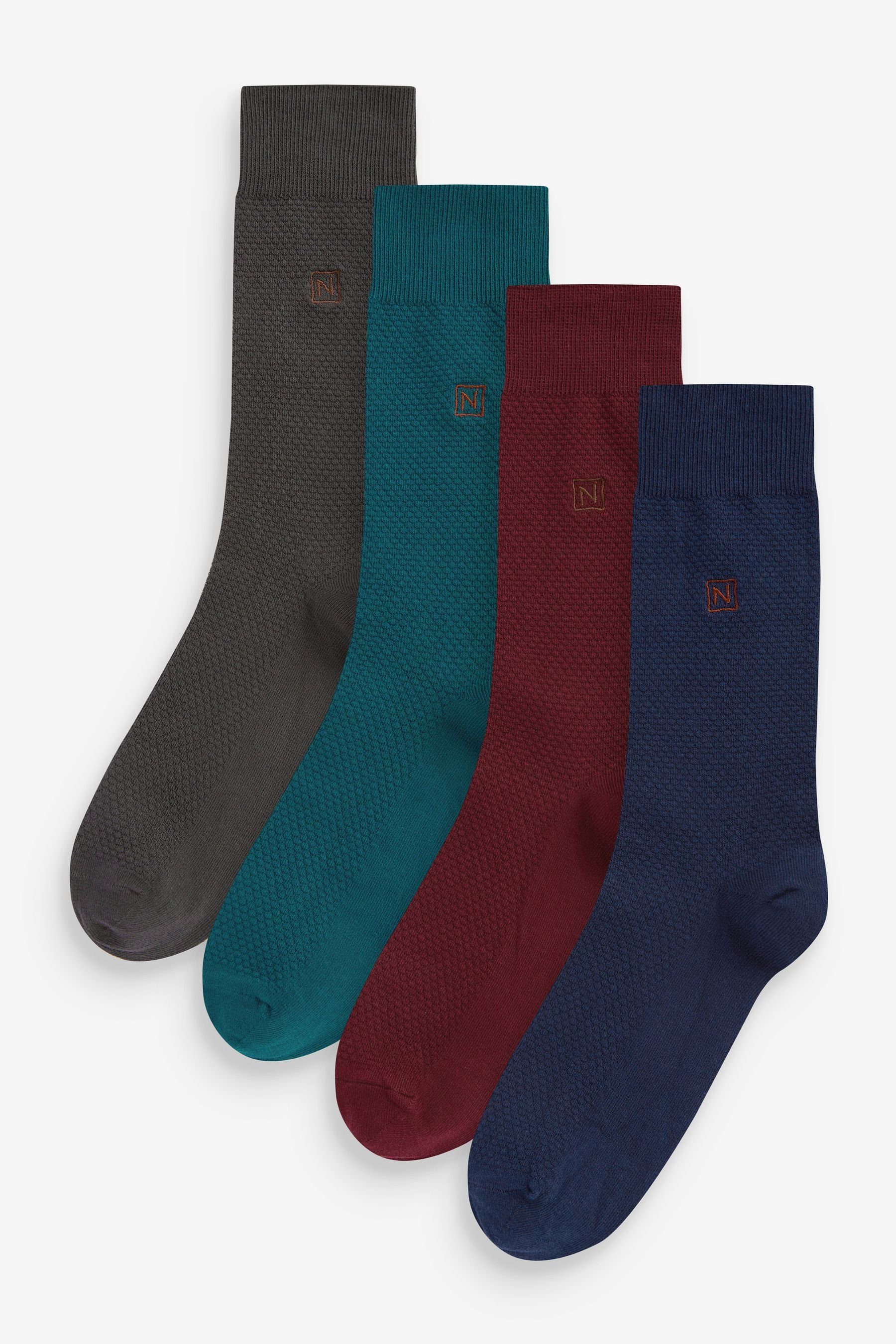 Next Kurzsocken 4er-Pack Socken mit Hirsch-Stickerei (4-Paar)