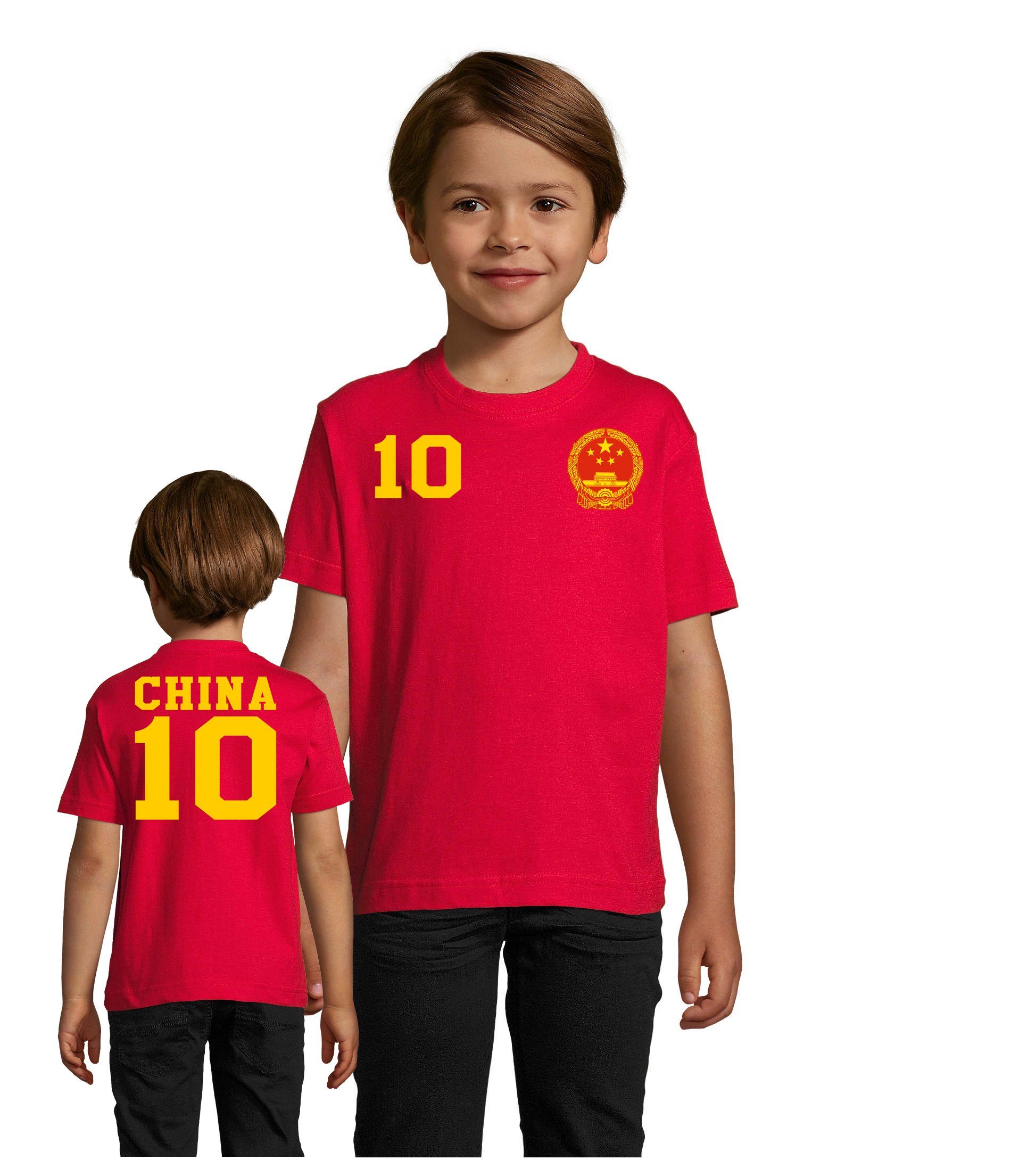 Blondie & Brownie T-Shirt Kinder,China Asien Sport Trikot Fußball Weltmeister Meister WM