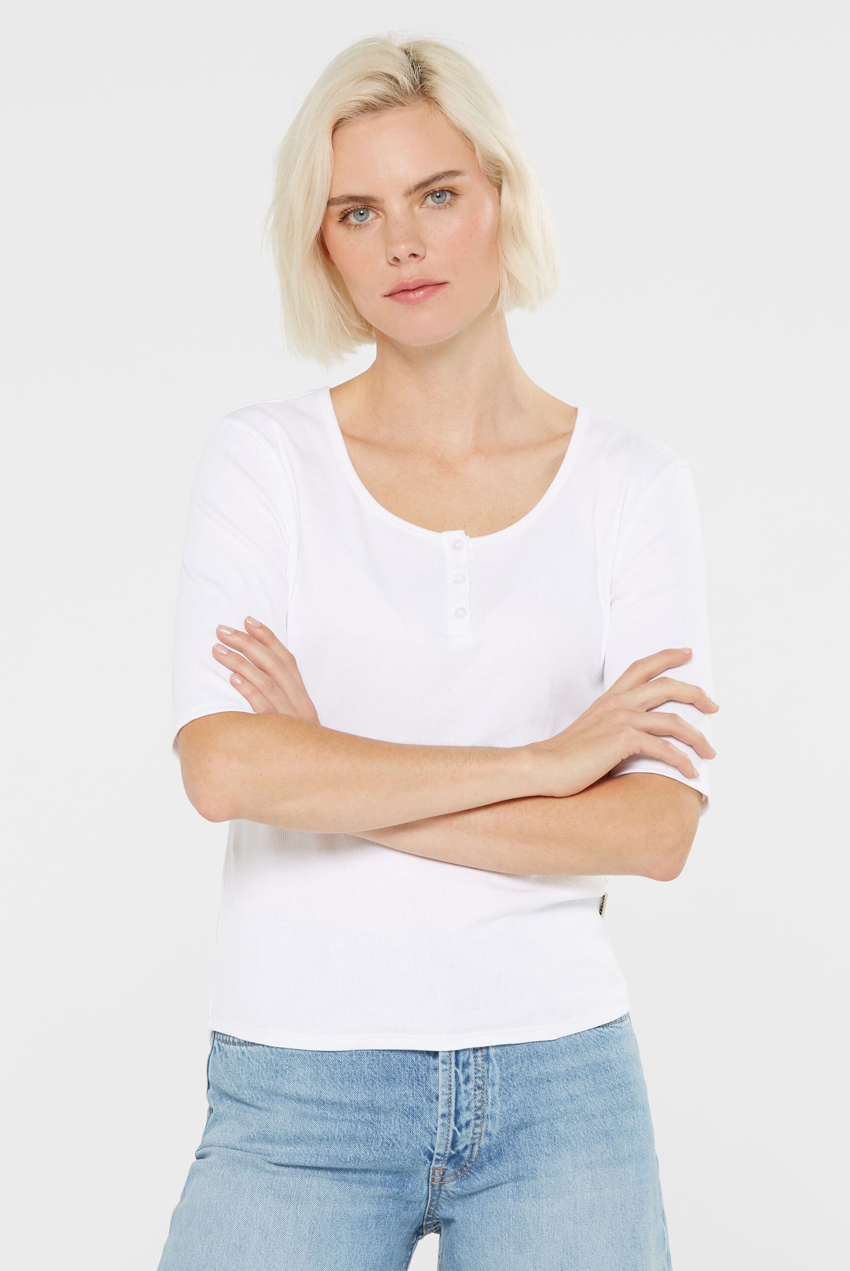 SENSES.THE LABEL Rundhalsshirt mit Baumwolle